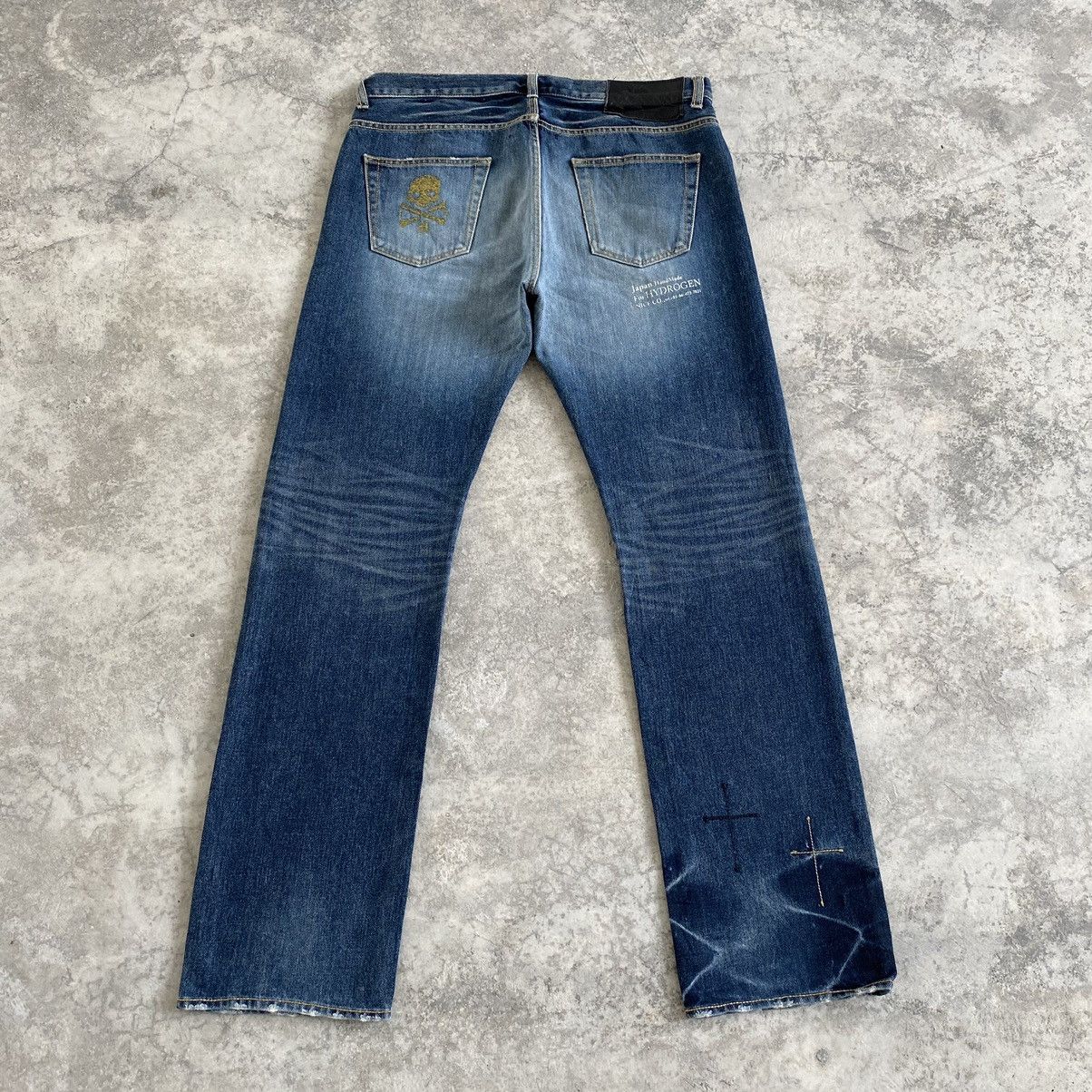 HYDROGEN Hydrogen made In Japan Skull 💀 Goth Denim Jeans Size US 32 / EU 48 - 14 Thumbnail