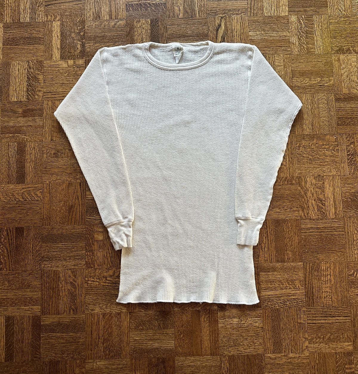 Japanese Brand Vintage Waffle Knit Thermal Shirt Size US XL / EU 56 / 4 - 1 Thumbnail