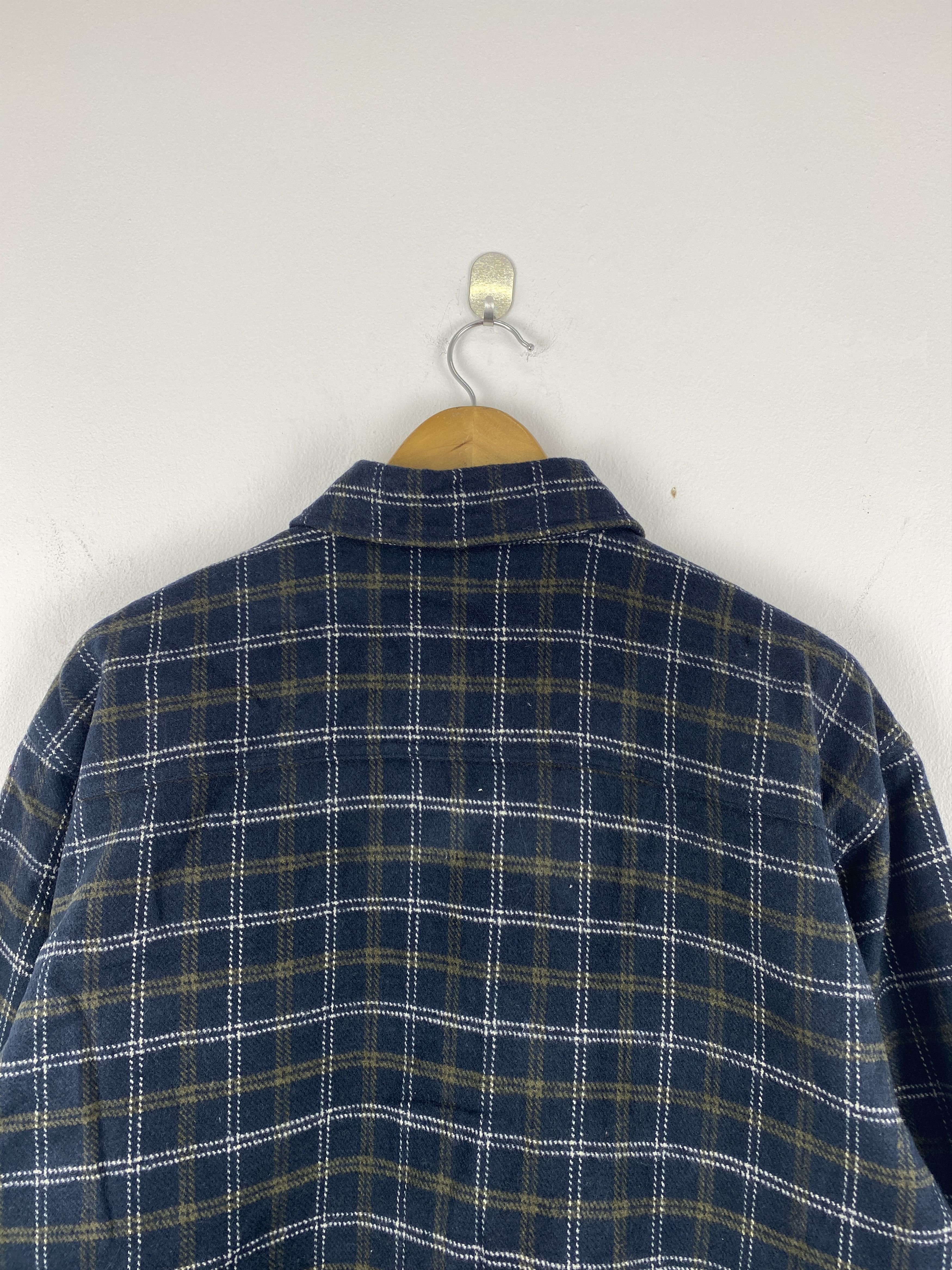 Japanese Brand Vintage BlackBass ShadowPlaid Zipper Flannel Jacket J1986 Size US L / EU 52-54 / 3 - 4 Thumbnail