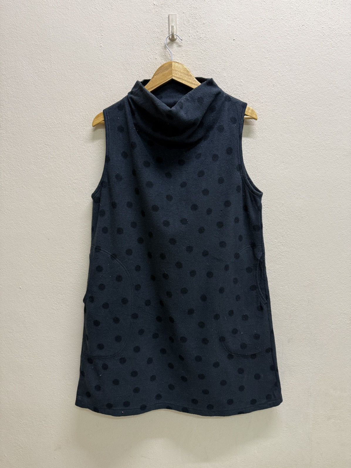 Yohji Yamamoto Y’s for living polkadot turtle neck fleece tunic dress Size M / US 6-8 / IT 42-44 - 18 Thumbnail