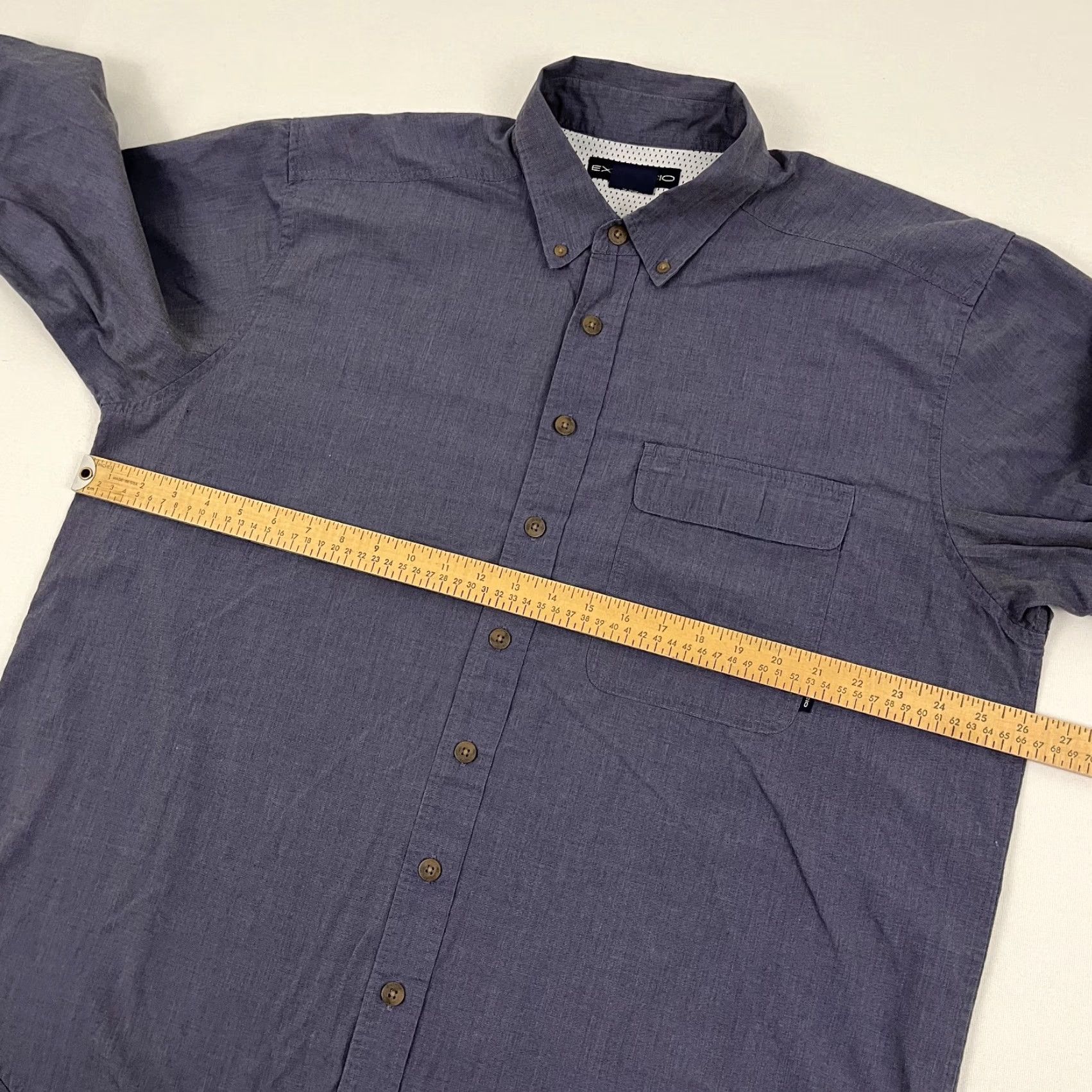 ExOfficio VINTAGE ExOfficio Shirt Mens XL Blue Roll Tab Vented Hiking Fishing Outdoors Button-Down Size US XL / EU 56 / 4 - 5 Thumbnail