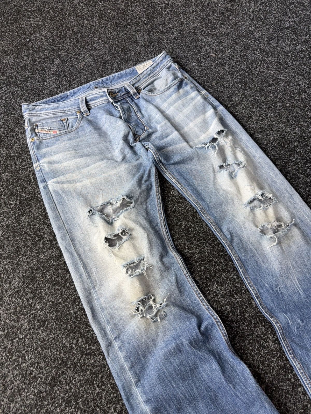 Diesel Vintage Y2K 00s Luxury Distressed Larkee jeans Denim pants Size US 34 / EU 50 - 3 Thumbnail