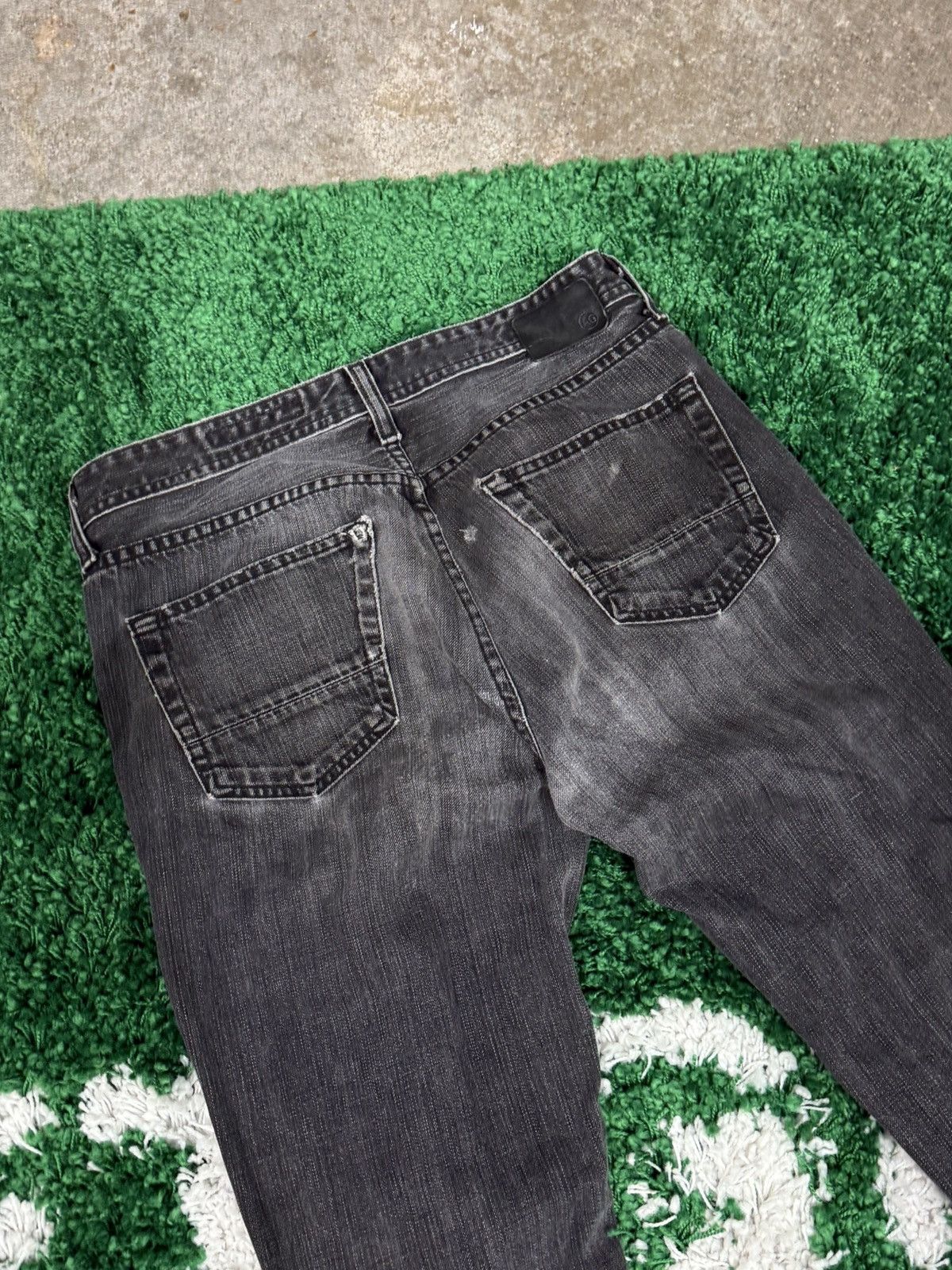 AG Adriano Goldschmied AG Adrriano Goldschmeid Distressed Grey Black Denim Jeans 32 Size US 32 / EU 48 - 7 Thumbnail