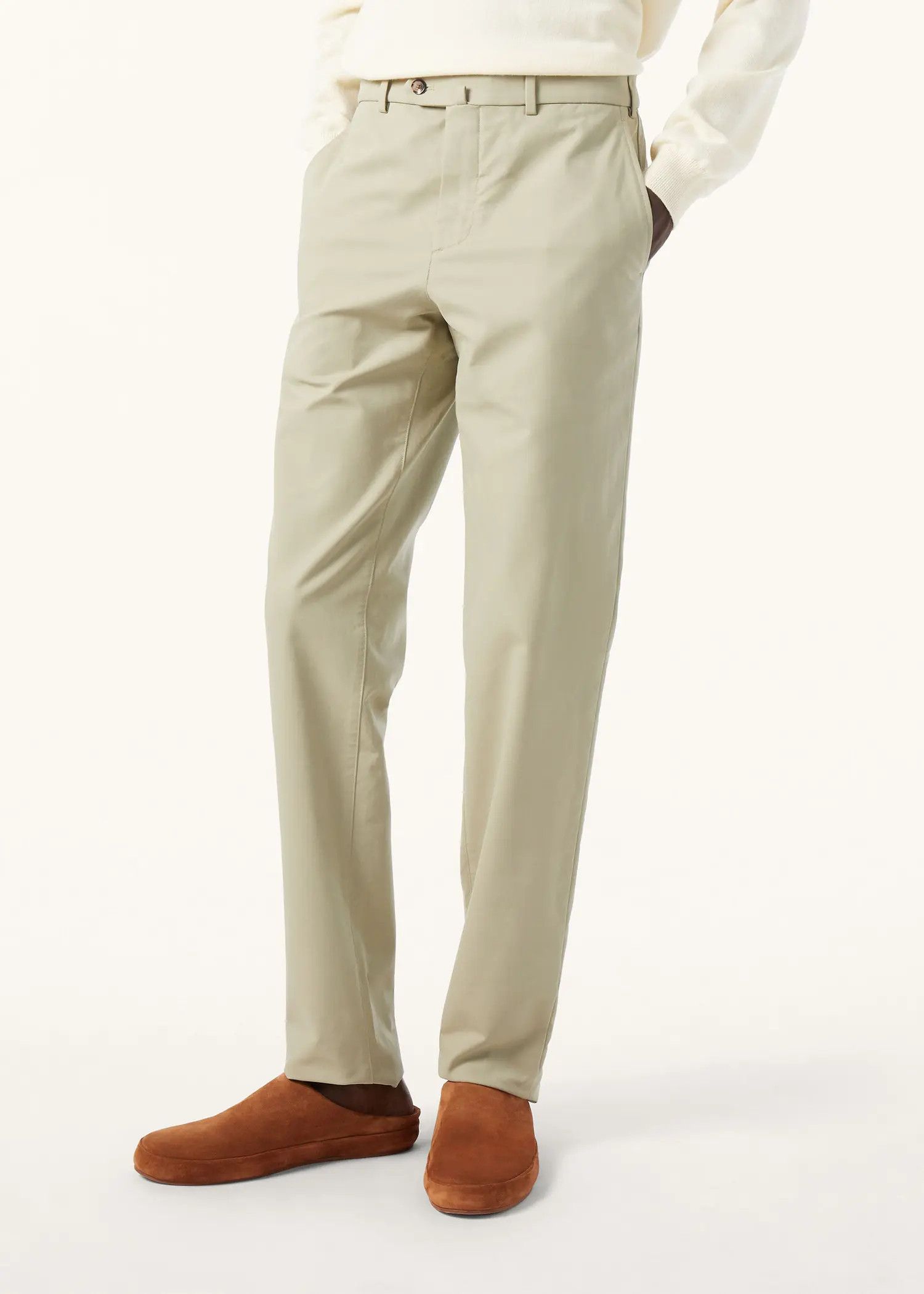Loro Piana os11x0326 FAO8422 Carlo Pant in Herbal Balm Size US 32 / EU 48 - 6 Thumbnail