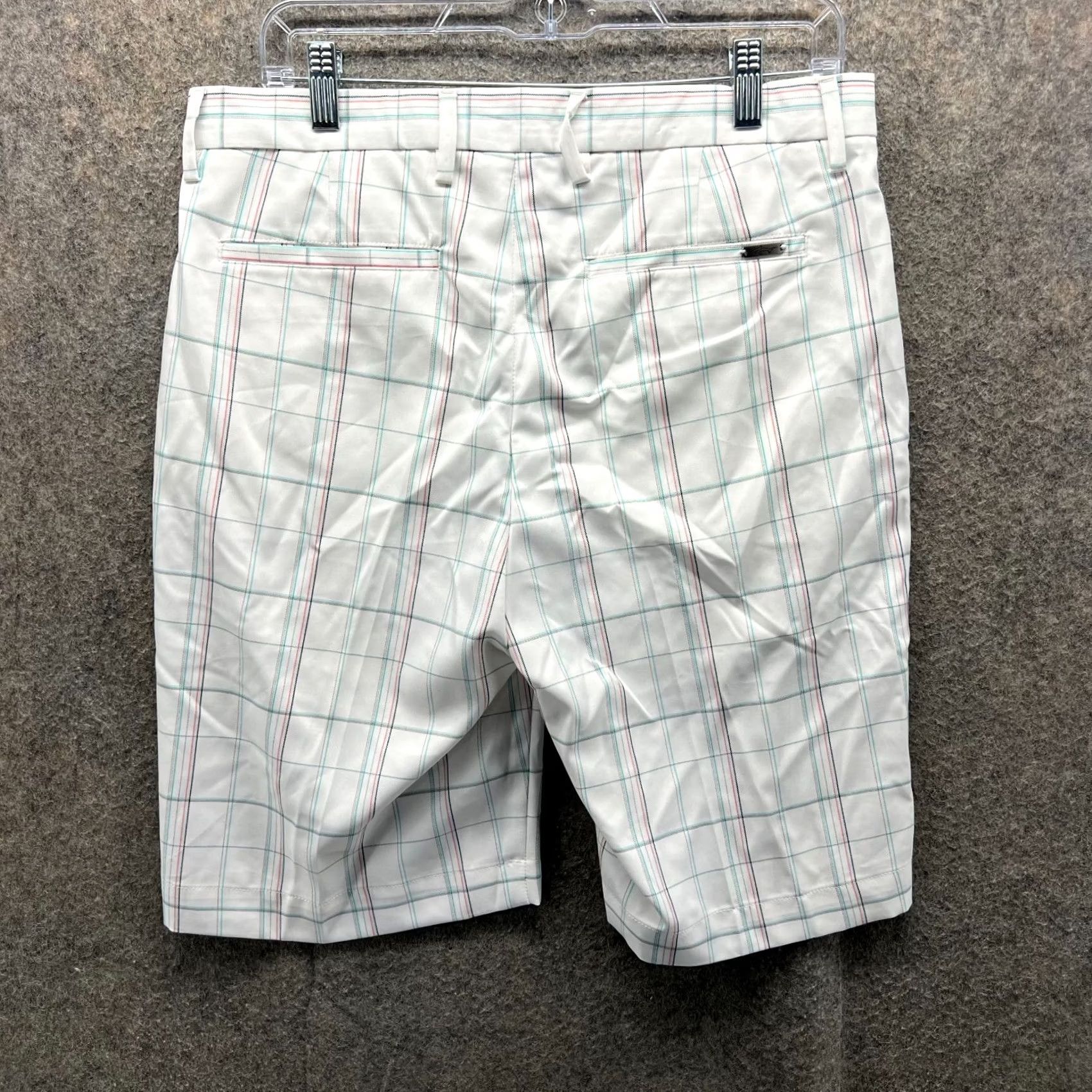 Vintage Greg Norman Shorts Mens 32 White Chino Flat Front Canvas Golf Golfer Glen Check Size US 32 / EU 48 - 2 Thumbnail