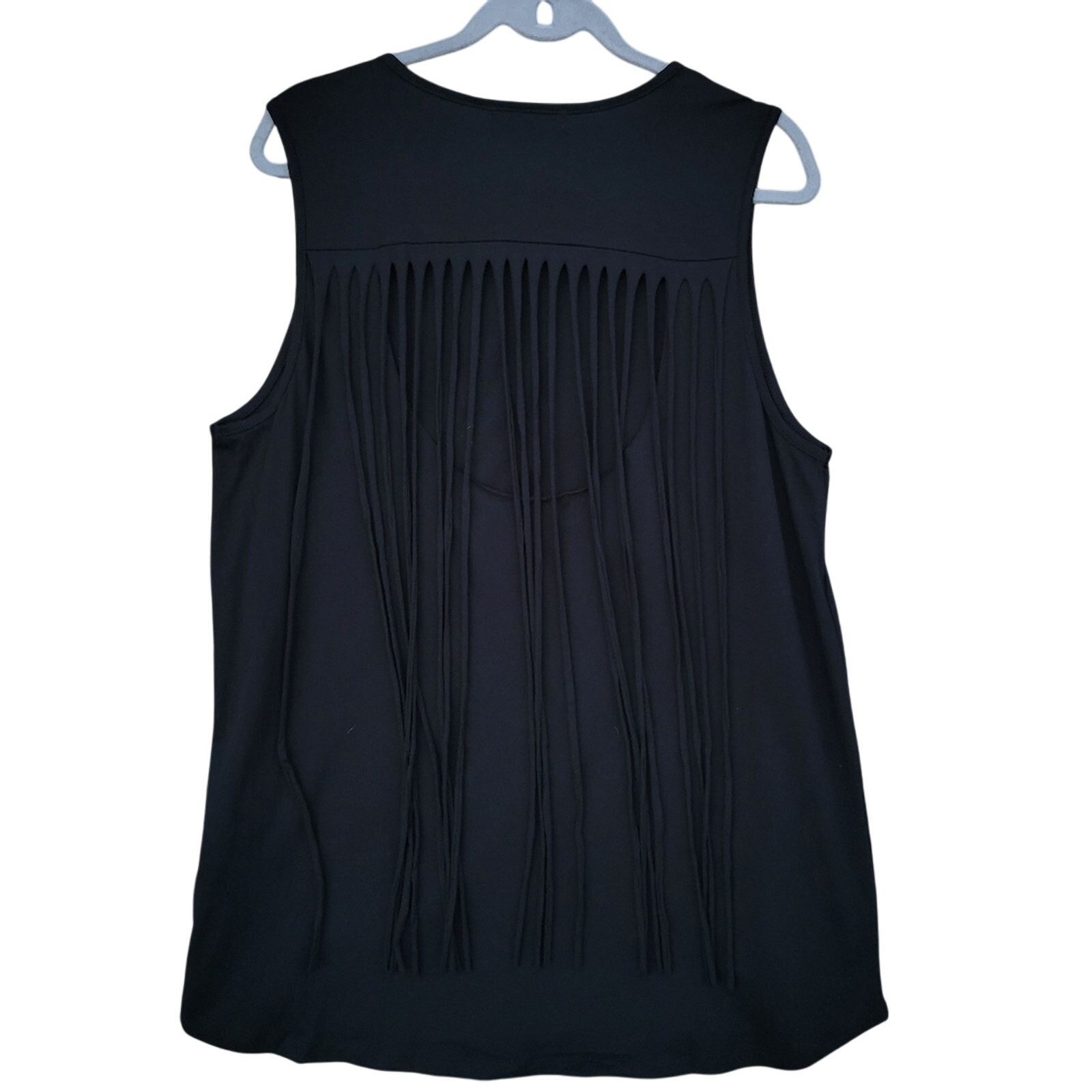 Forever 21 NWT New Forever 21 Plus Womens 2X Fringe Back Tank Top Size XXL / US 16-18 / IT 52-54 - 2 Thumbnail