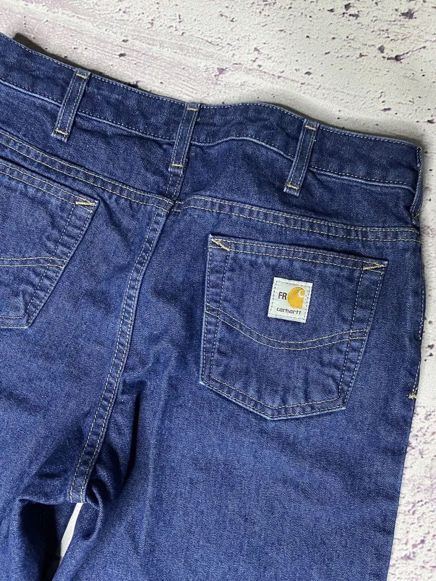 Carhartt Women’s Y2K Carhartt FR Thrashed Denim Carpenter Jeans Size 28" / US 6 / IT 42 - 3 Thumbnail