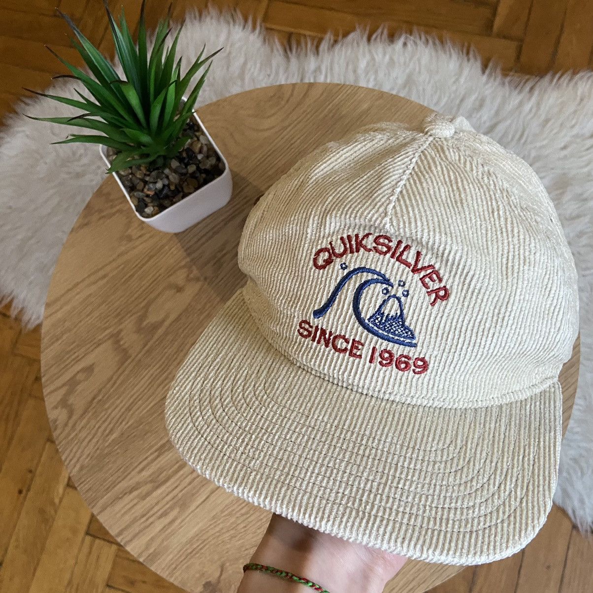 Quiksilver 📌 Quiksilver Corduroy Embroided Logo Cap Size ONE SIZE - 1 Thumbnail