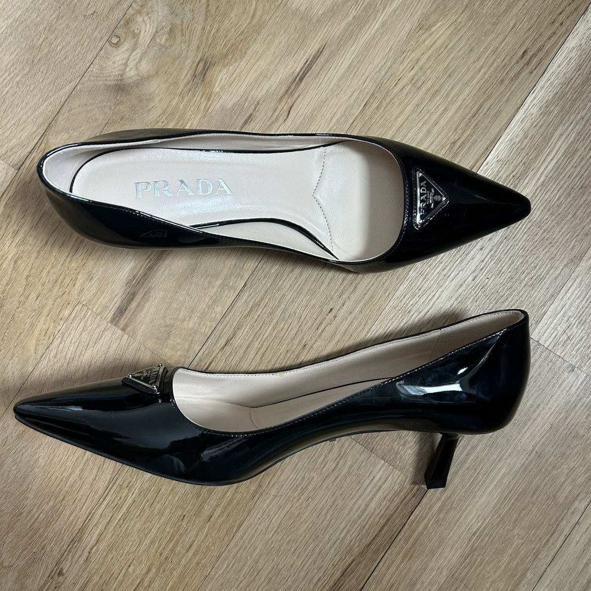 Prada Prada Patent Leather Kitten Heels Size US 6 / IT 36 - 1 Thumbnail