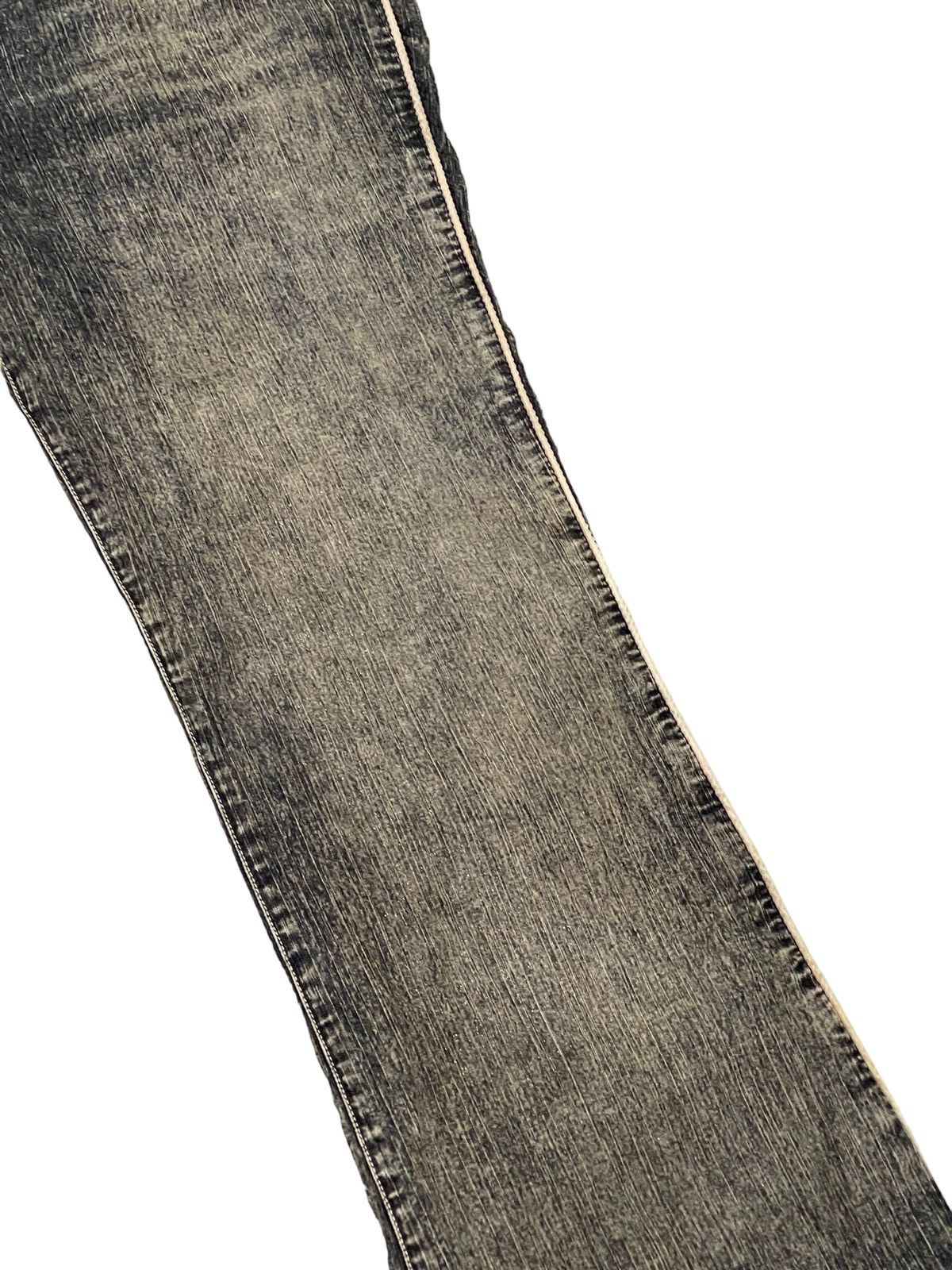 Japanese Brand Flare Jeans Jouer Aux Echecs Faded Stretch Thin Denim 7🟦9 Size US 35 - 7 Thumbnail