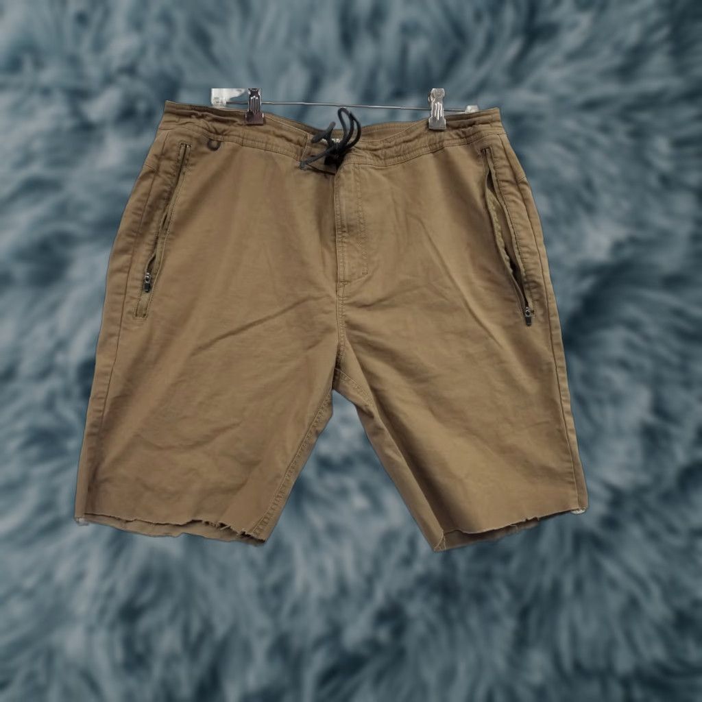 Vintage Roark Shorts Mens 36 Brown Cutoff Chino Style Drawstring Adjustable Waist Breathable Regular Fit Utility Size US 36 / EU 52 - 1 Thumbnail