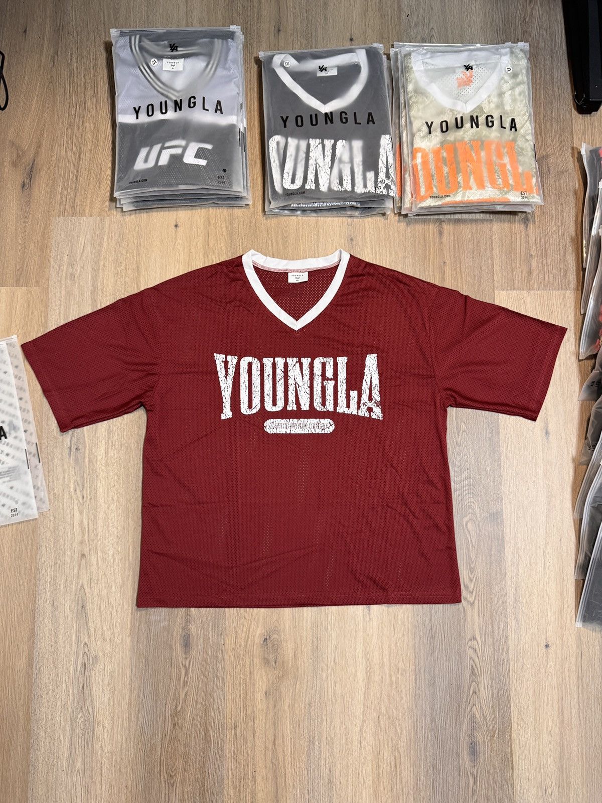Alphalete Athletics YoungLa VARSITY FOOTBALL CROPPED JERSEY Size US XL / EU 56 / 4 - 9 Thumbnail