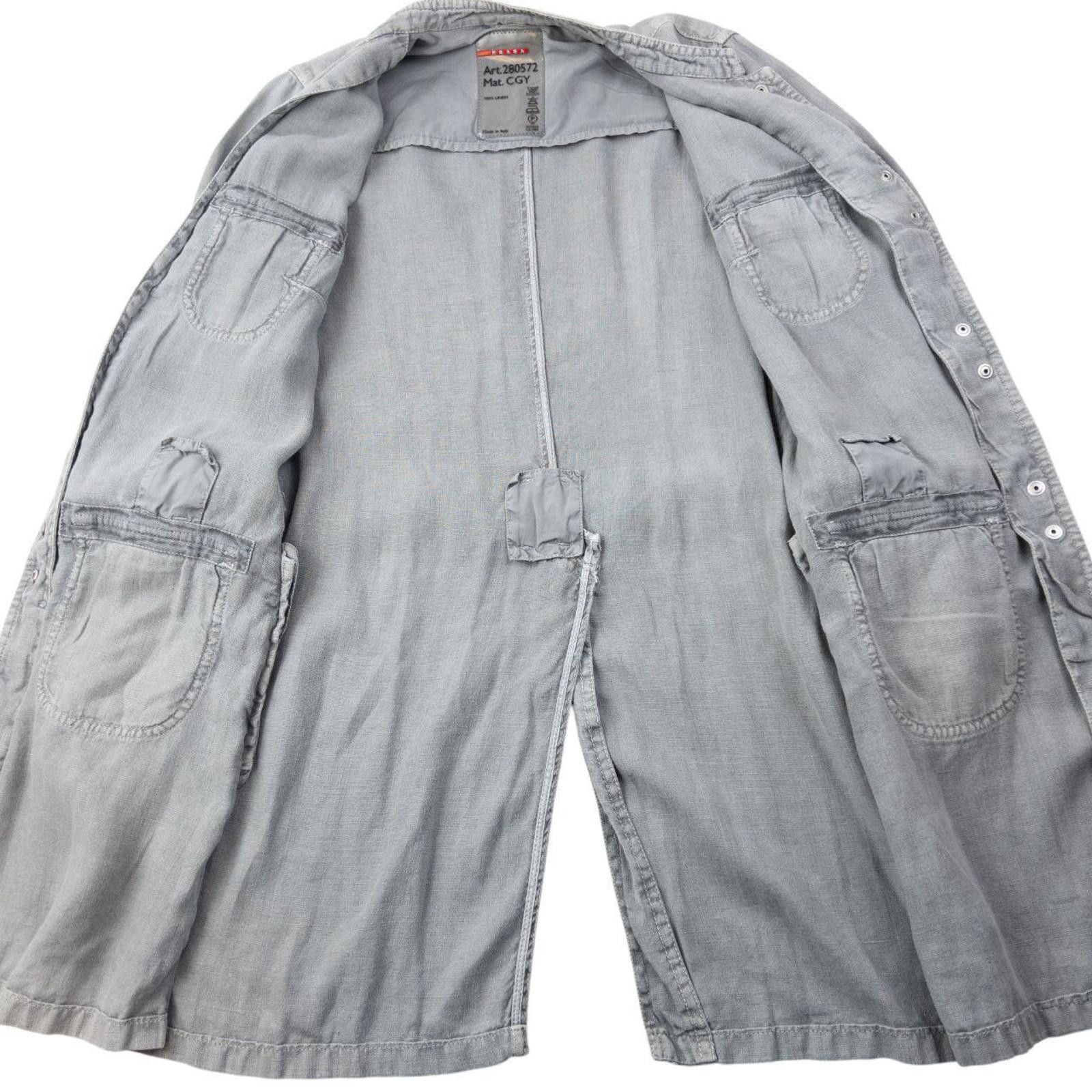 Prada Vintage 2000s Prada Sport Belt Waist Linen Jacket Womens L Size US L / EU 52-54 / 3 - 4 Thumbnail