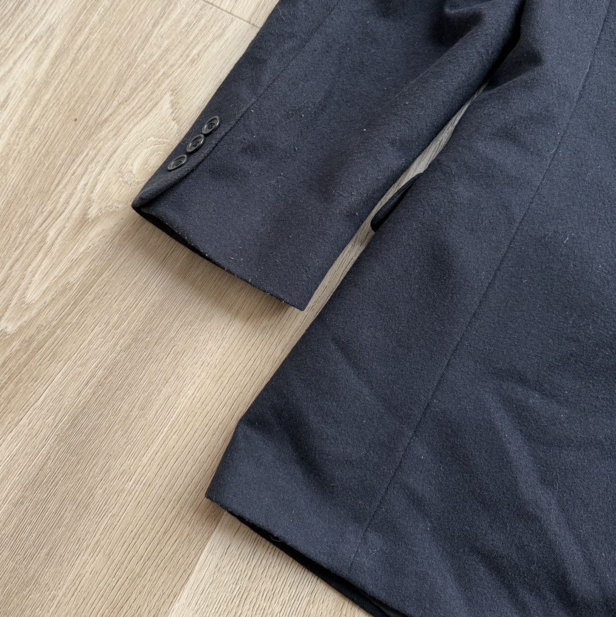 Pierre Balmain Vintage Pierre Balmain Navy Blue Wool Blazer Size 46R - 11 Thumbnail