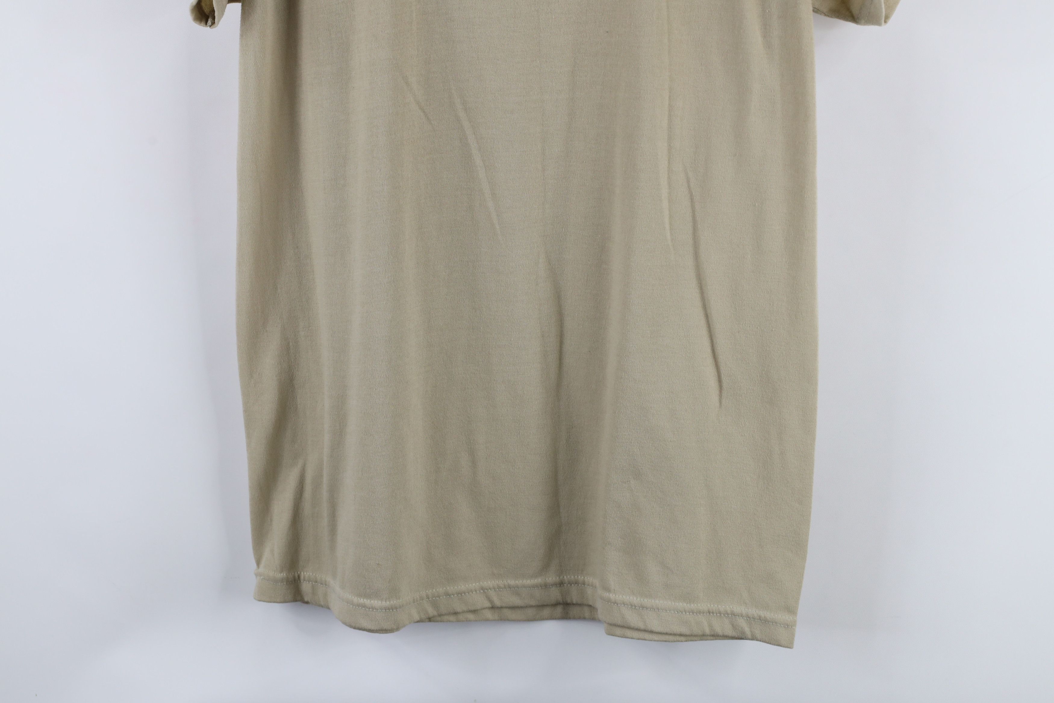 Vintage Vintage 90s Streetwear Knit Short Sleeve T-Shirt Beige USA Size US M / EU 48-50 / 2 - 9 Thumbnail