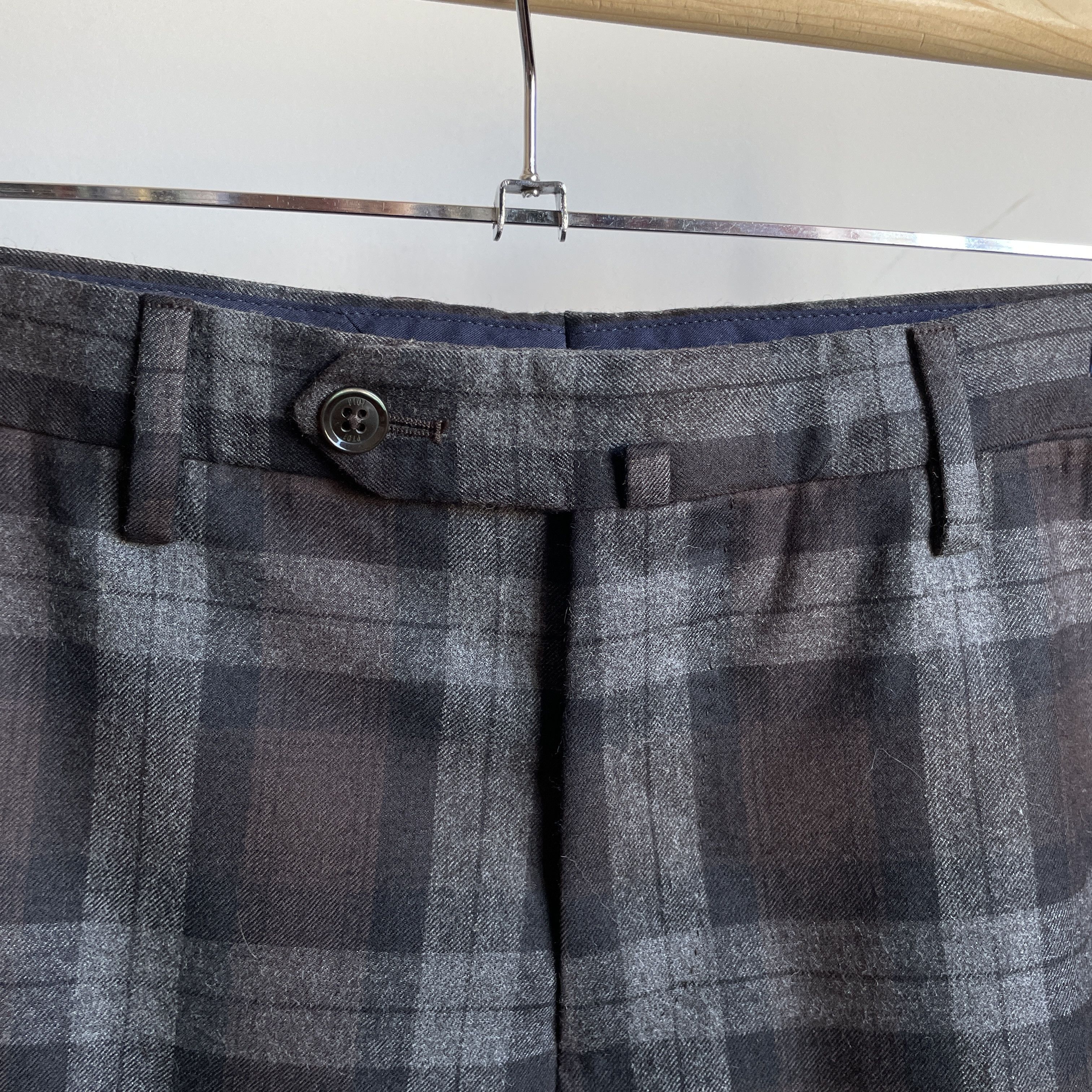 PT Torino PT01 Pantaloni Torino Cropped Plaid Slim Wool Dress Trousers Size US 30 / EU 46 - 5 Thumbnail