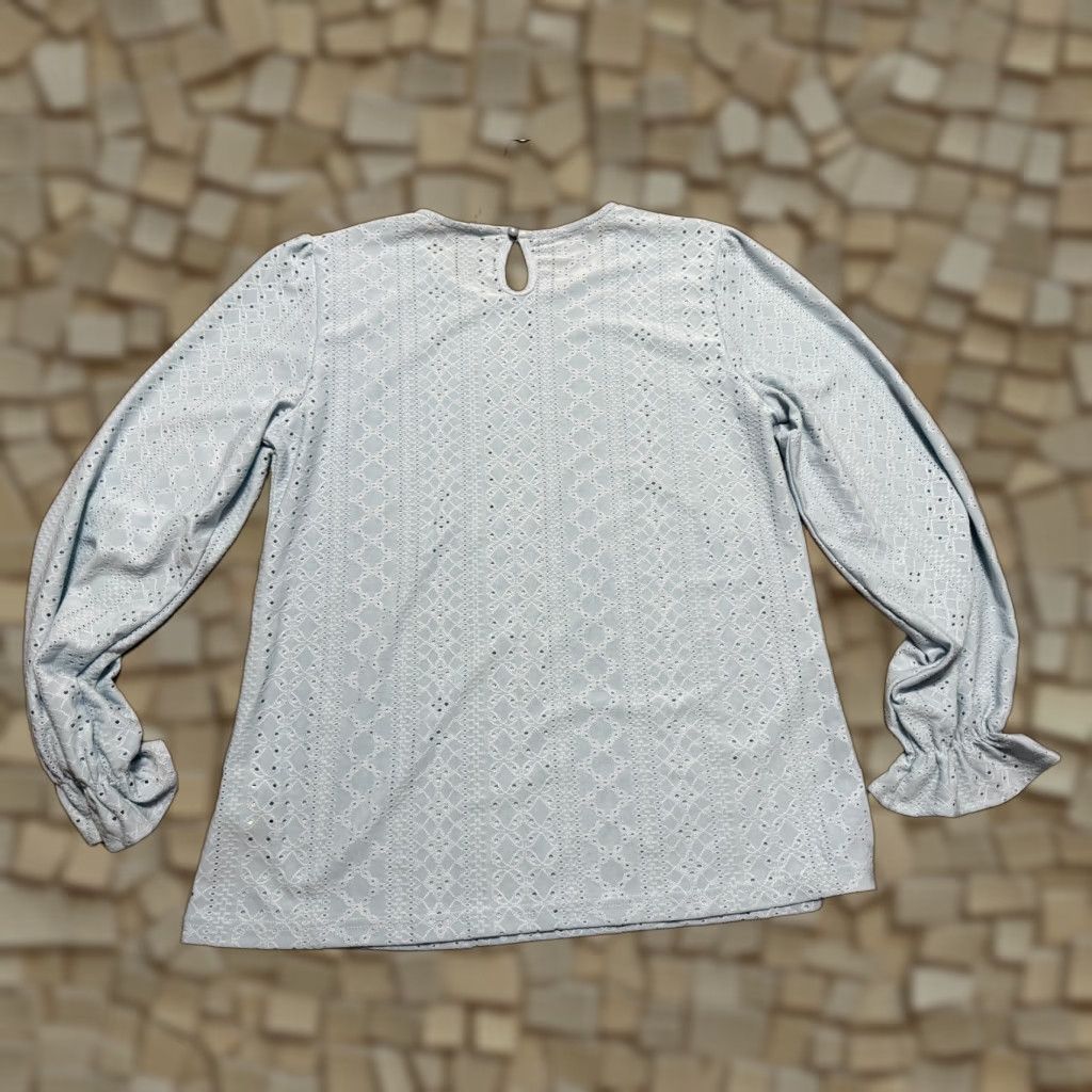 Vintage Lyhipss Blouse, Women's Size Medium, Blue, Long Sleeve Shirt NWT Size M / US 6-8 / IT 42-44 - 1 Thumbnail