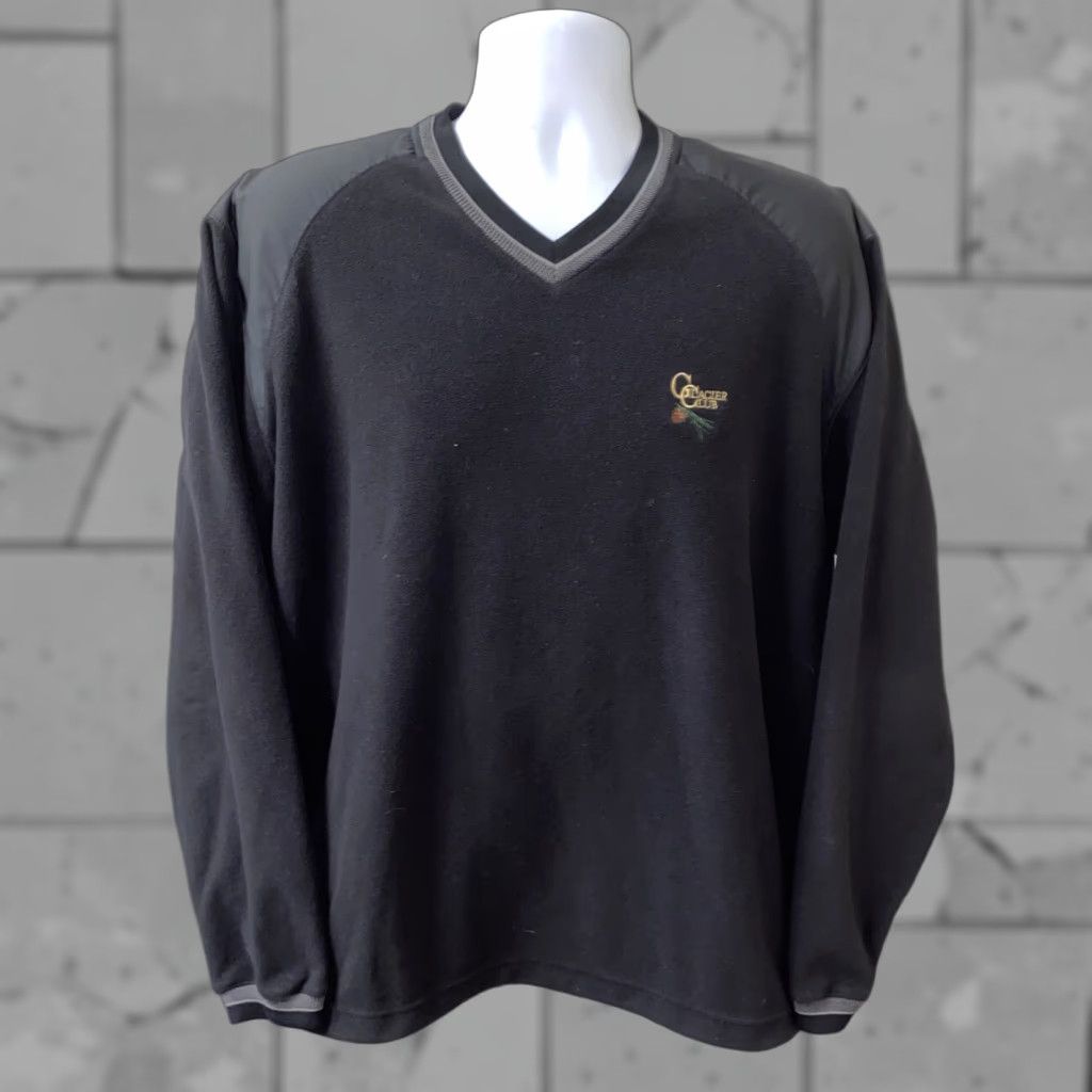 Nike Nike Mens Black Fleece Lined Therma-Fit V-Neck Sweater Size L Size US L / EU 52-54 / 3 - 1 Thumbnail