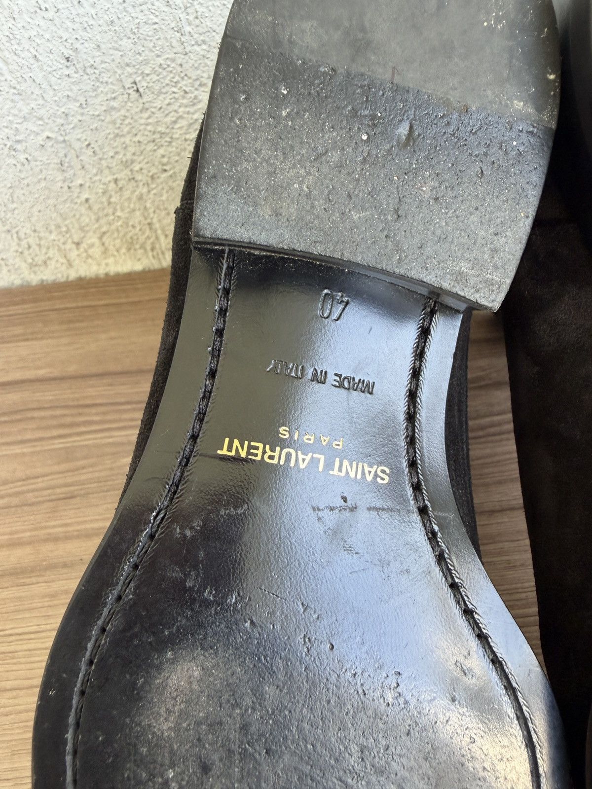 Saint Laurent Paris Suede wyatt boots by Hedi slimane Size US 7 / EU 40 - 18 Thumbnail