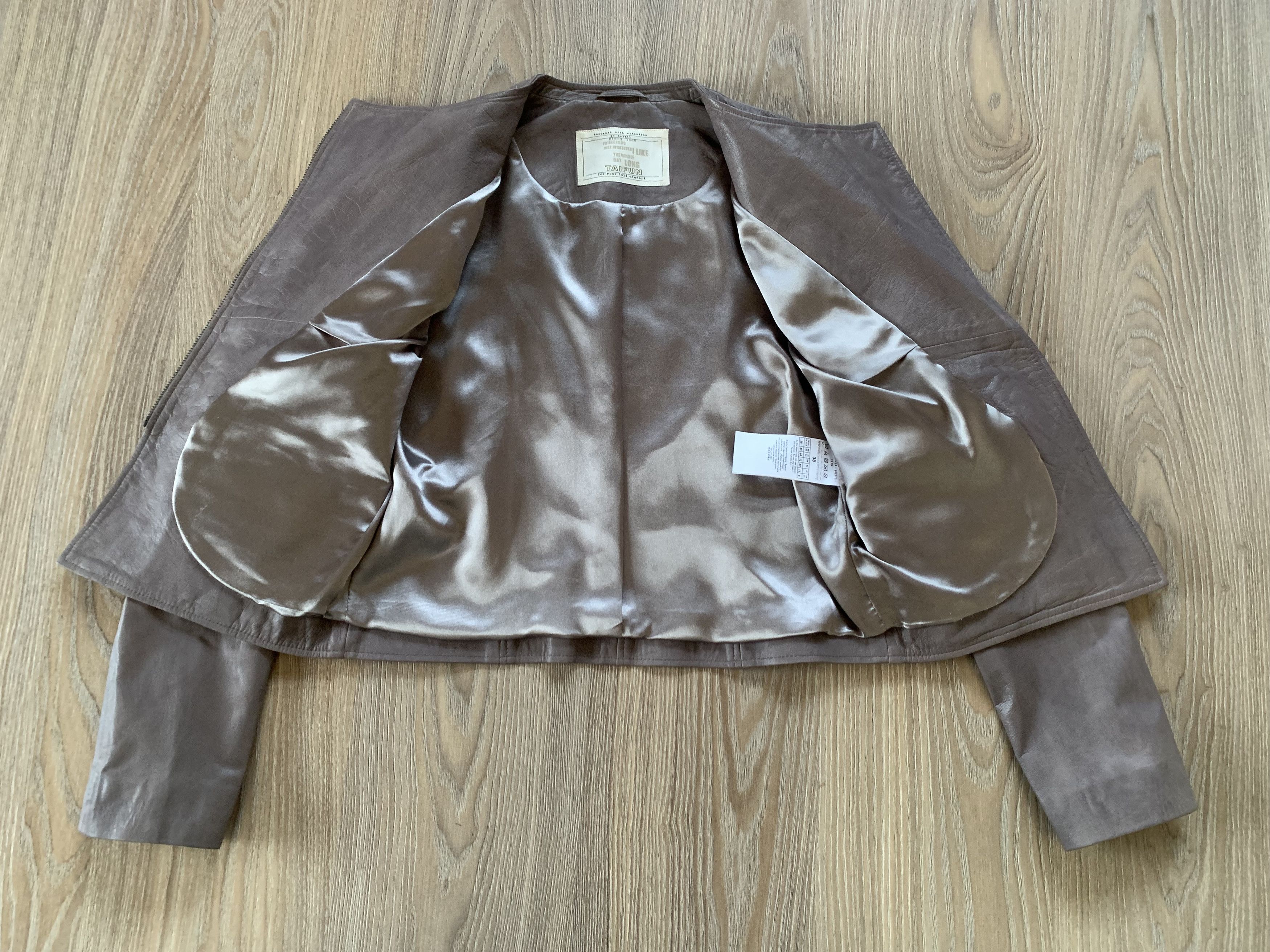 Other Taifun Women's Asymmetrical Soft Leather Biker Jacket Size M / US 6-8 / IT 42-44 - 4 Thumbnail