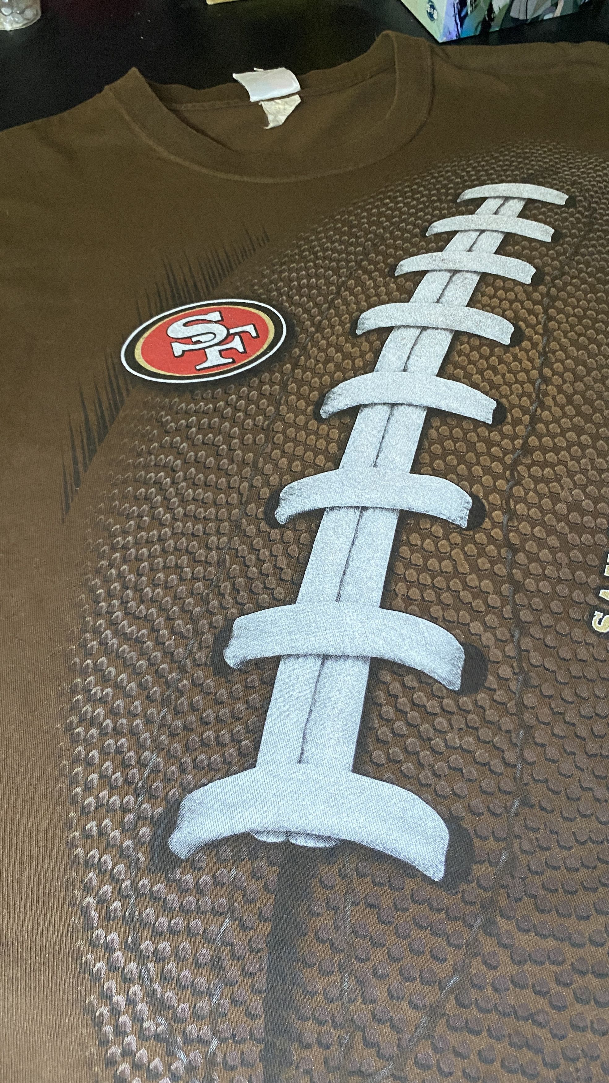 Vintage 90s SF 49ers Majestic Big Football Graphic NFL Vintage Tee Size US XXL / EU 58 / 5 - 4 Thumbnail