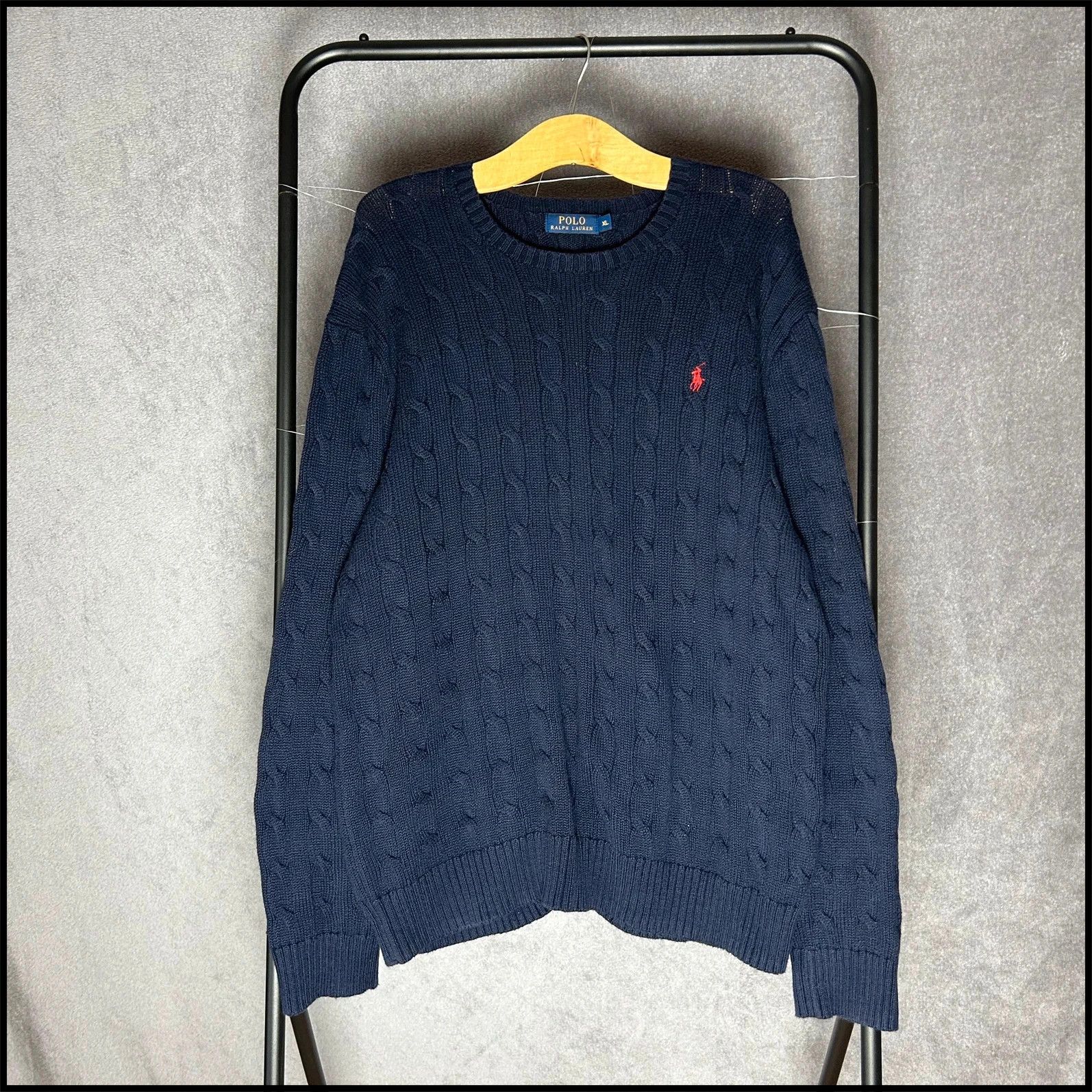 Knitwear Polo Ralph Lauren navy mini logo pony old money