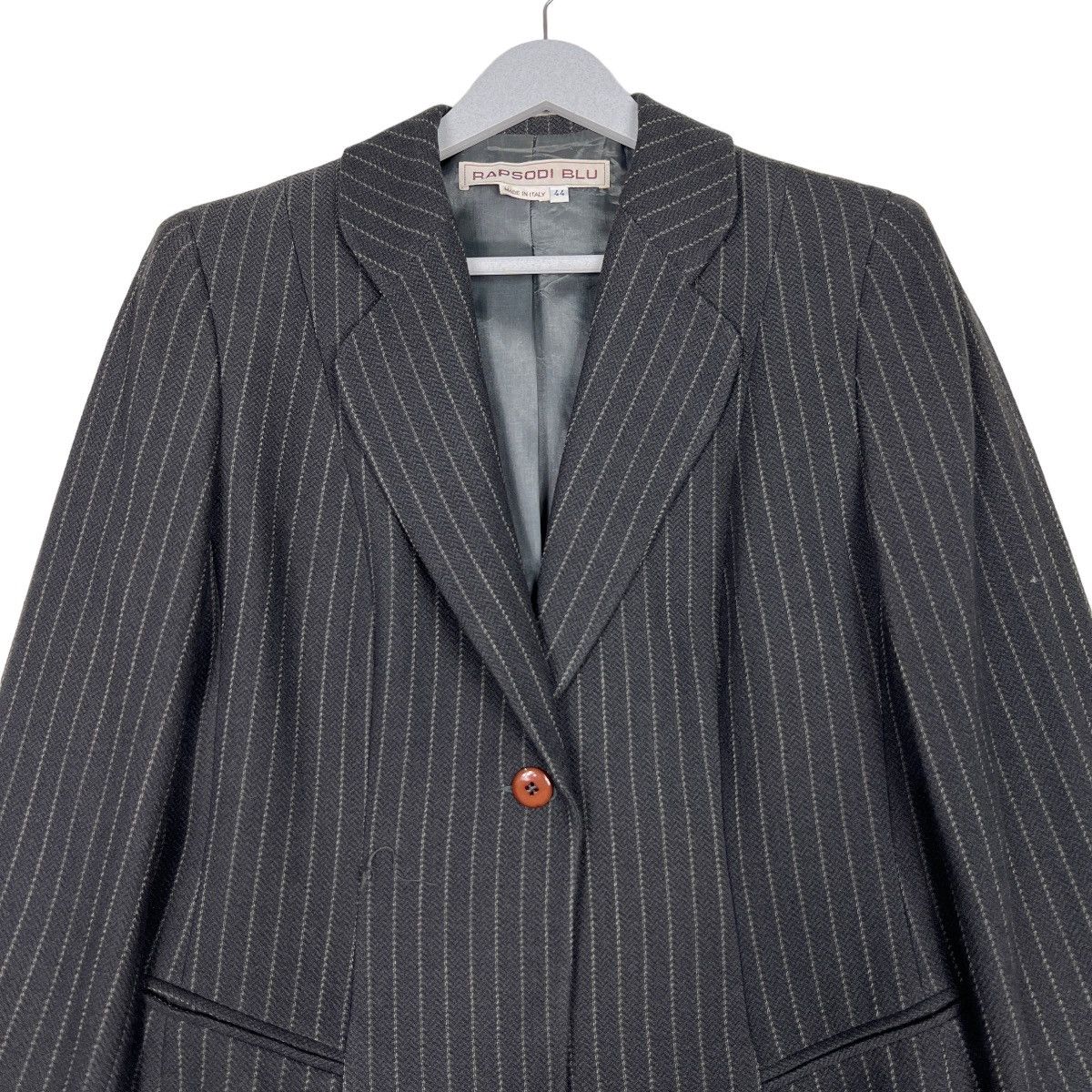 Designer 🔥 RAPSODI BLU STRIPE LAZER JACKET MADE IN ITALY Size US S / EU 44-46 / 1 - 3 Thumbnail