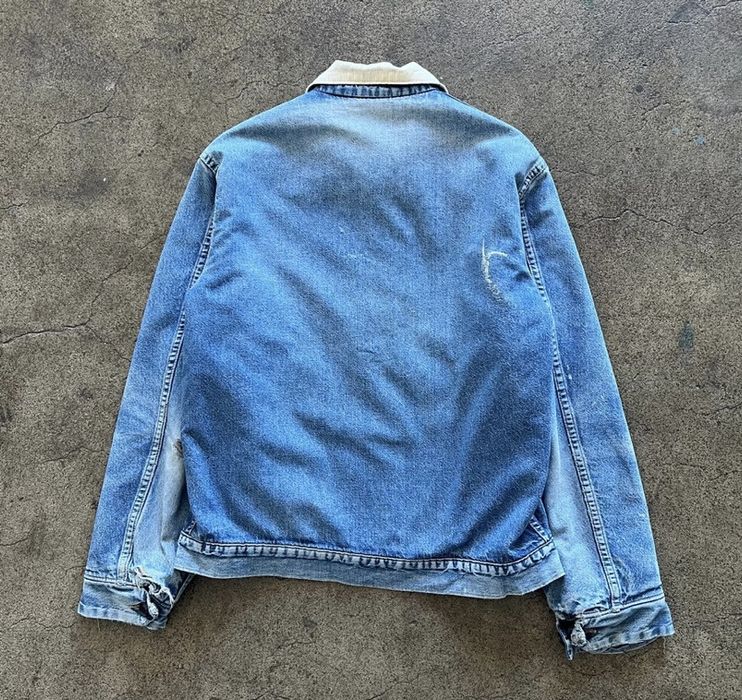 Vintage 1980s Fieldmaster Distressed Faded Denim Work Jacket | Grailed