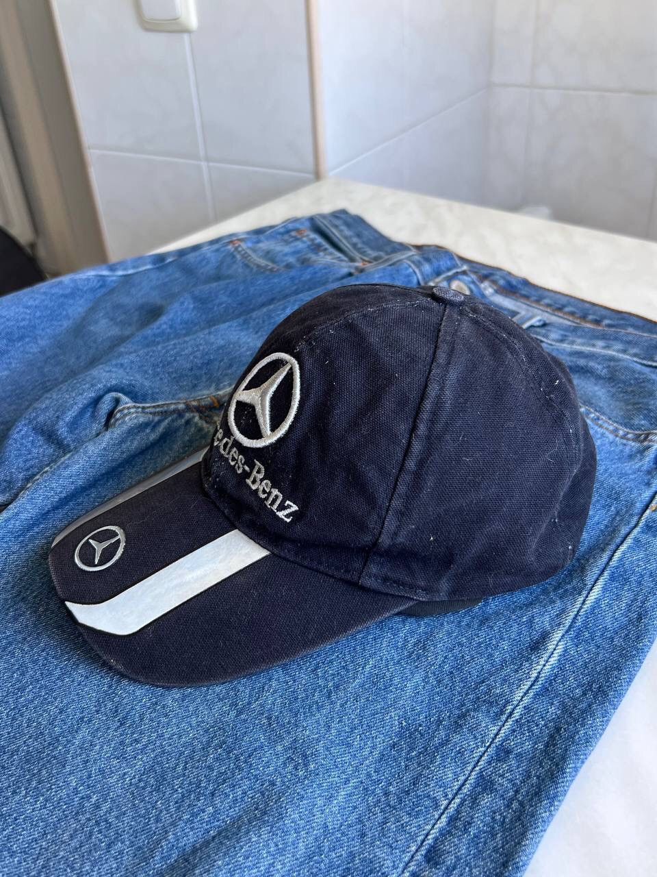 Mercedes-Benz Vintage Mercedes Benz Reflective Cap 90s navy Size ONE SIZE - 7 Thumbnail