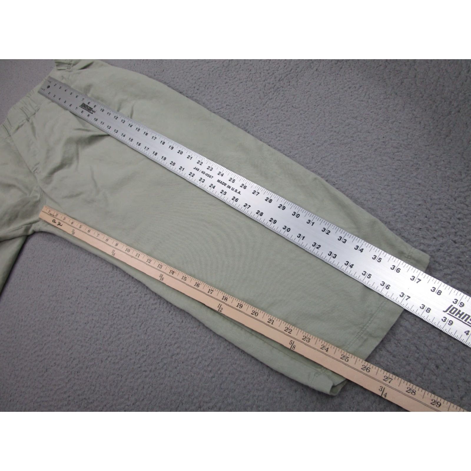 Cos COS Pants Womens L Green Linen Blend Wide-Leg Beach Resort Bohemian Comfort Pockets High-Rise 27in Inseam Vintage? No (but not vintage). Size 36" / US 14 / IT 50 - 3 Thumbnail