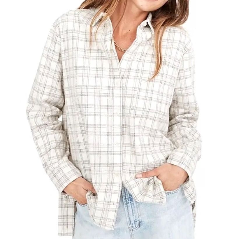 Madewell Madewell Corduroy Oversized Plaid Shirt Button-Up Top Sz L Women Casual 90s Preppy Y2K Dad Size L / US 10 / IT 46 - 2 Thumbnail