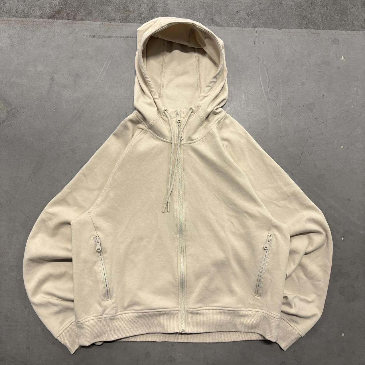 Old Navy Crazy Vintage Y2K/2000s Blank Cream White Old Navy Active Zipup Hoodie! Size US M / EU 48-50 / 2 - 1 Thumbnail