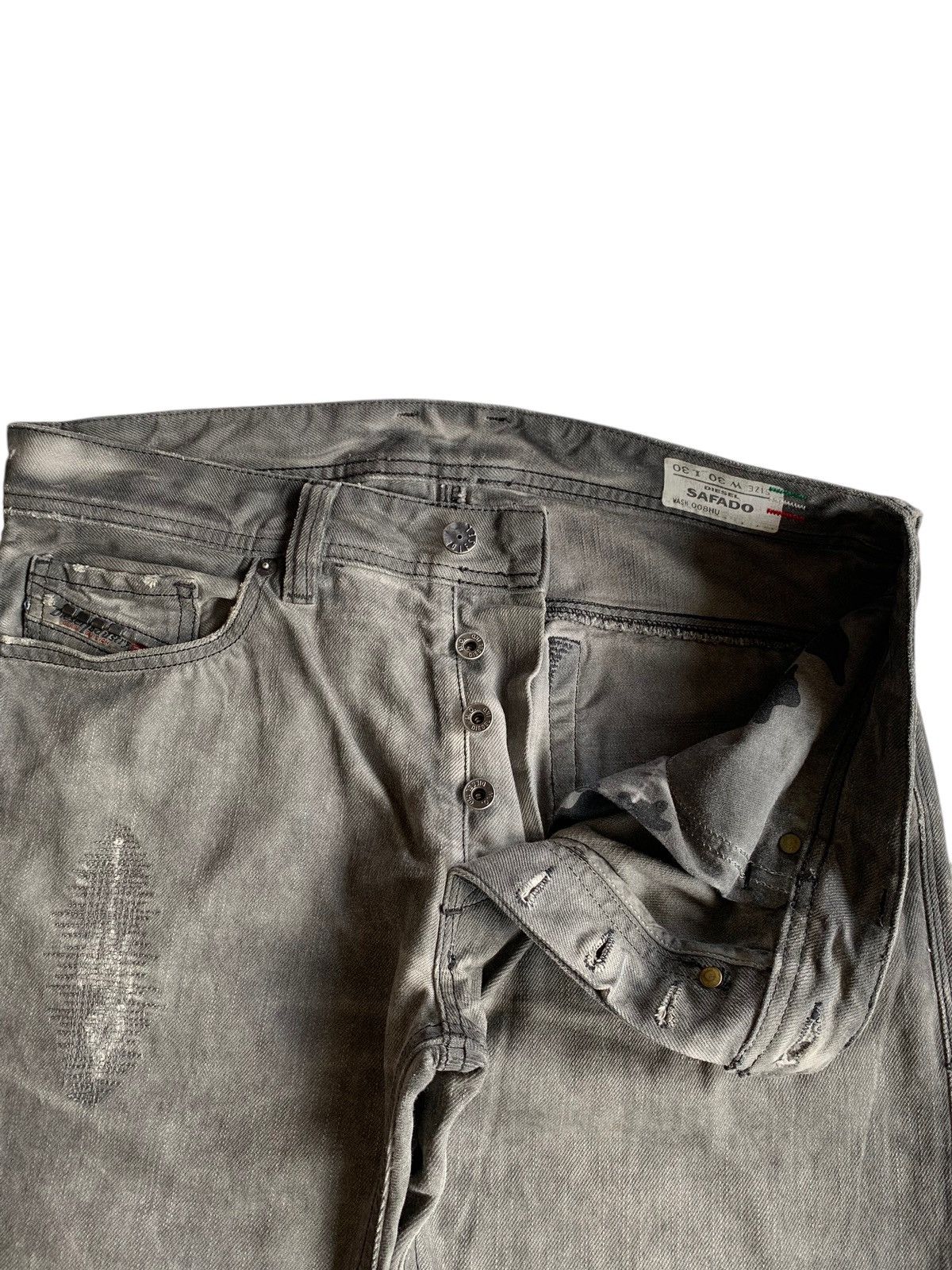 If Six Was Nine × Japanese Brand DIESEL SAFADO PUNK STYLE DISTRESSED DENIM MADE IN ITALY☠️ Size US 33 - 10 Thumbnail