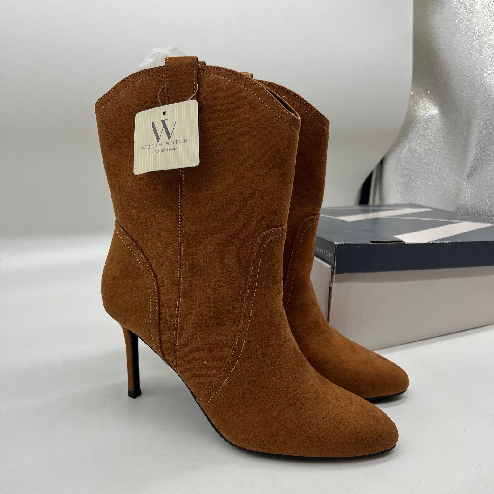 Other Worthington Women's Styler Brown Tan Heel Boot Size 10M Size US 10 / IT 40 - 1 Thumbnail