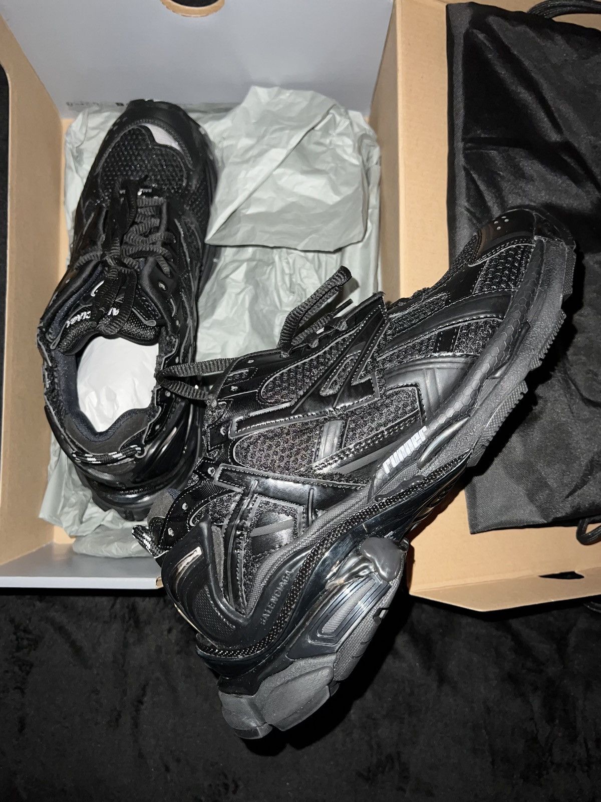 Balenciaga Balenciaga Runner “Triple Black” Made in Italy Size US 11 / EU 44 - 6 Thumbnail