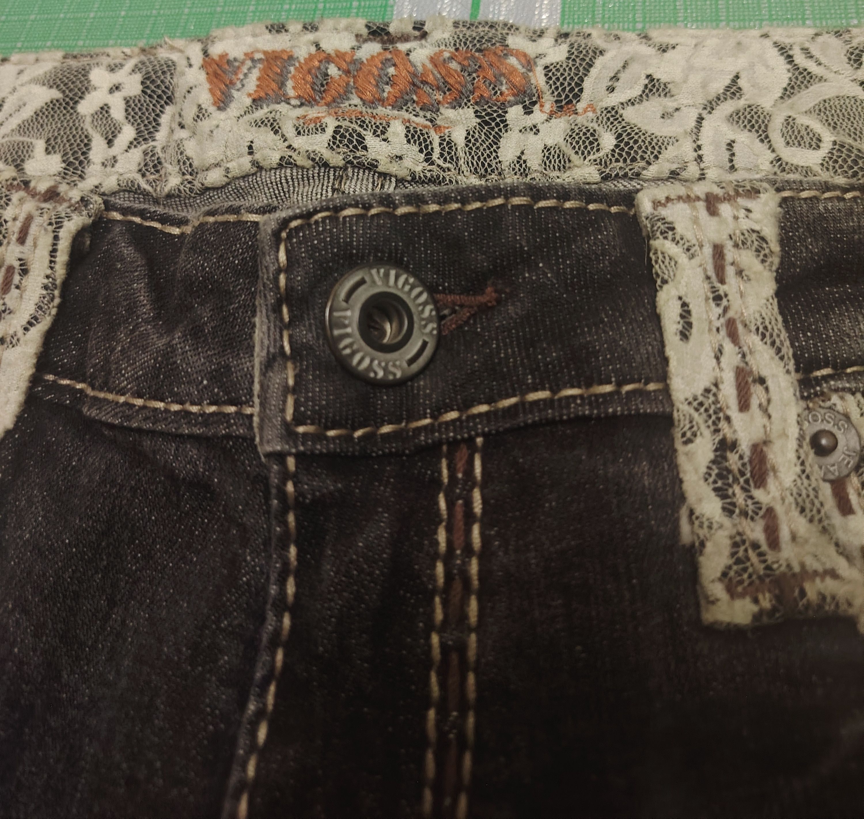 If Six Was Nine Vtg Black Vigoss U.S.A. Bootcut Jeans Stretch Jeans Size 27" / US 4 / IT 40 - 4 Thumbnail