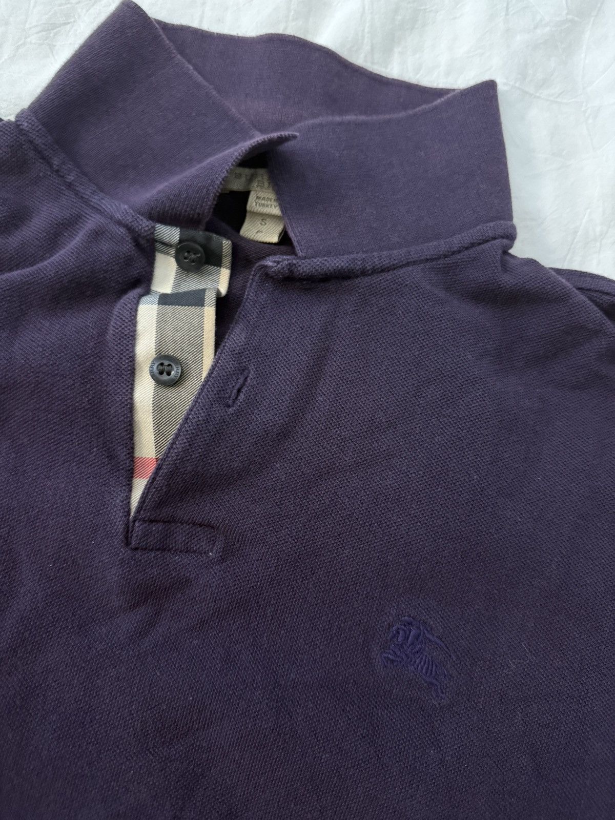 Burberry Burberry Long Sleeve Polo (Purple) Size US XS / EU 42 / 0 - 4 Thumbnail