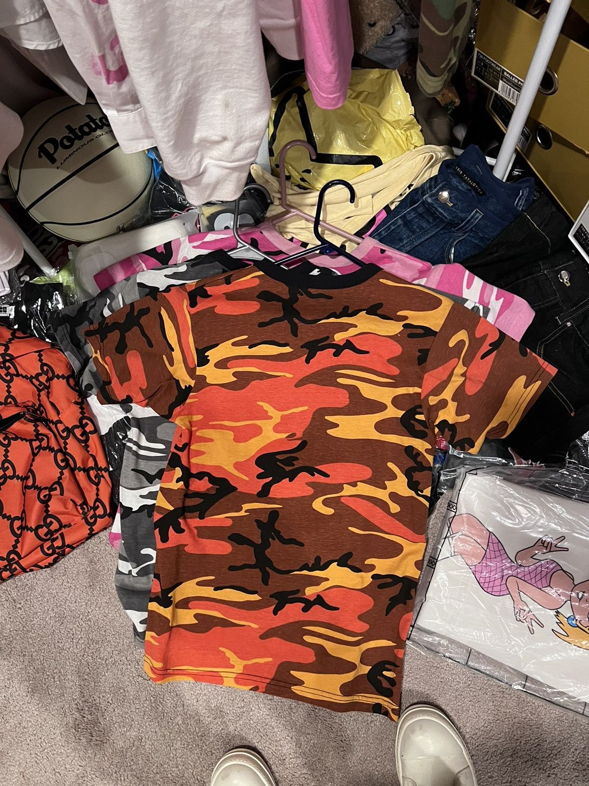 Asspizza × Marcel Zago Gospel Orange Camo Shirt | Marcel Zago | Asspizza Size US S / EU 44-46 / 1 - 4 Thumbnail