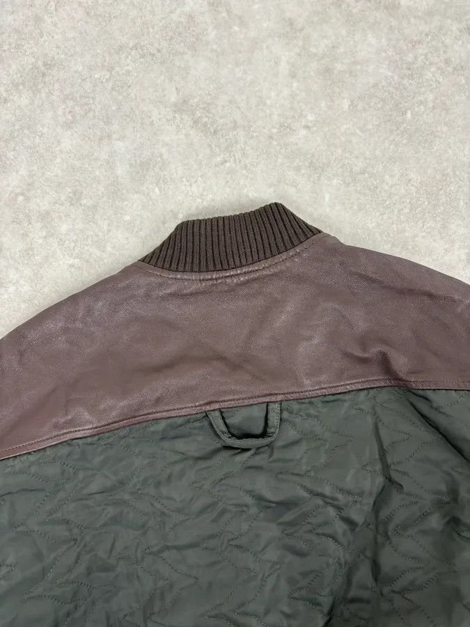 Dolce & Gabbana AW2001 Dolce & Gabbana Quilted Olive Hybrid Leather Bomber Jacket Size US M / EU 48-50 / 2 - 6 Thumbnail