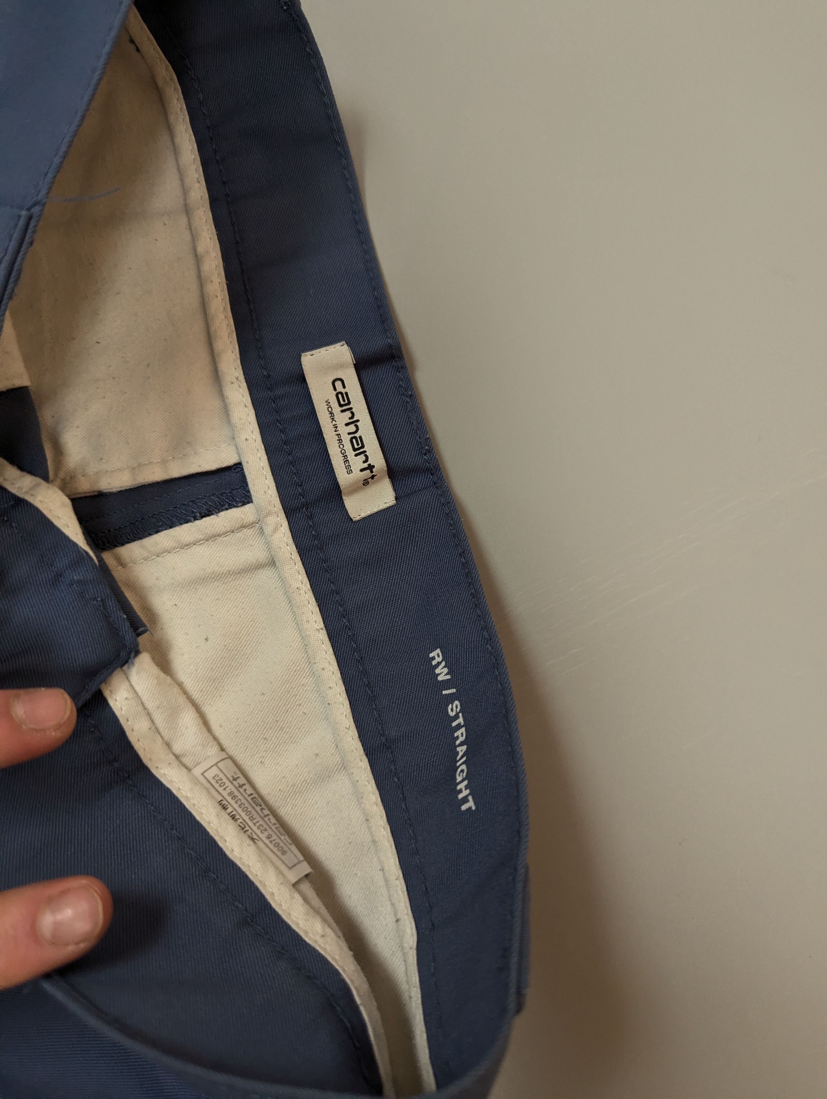 Carhartt Wip Carhartt WIP Master Pant Blue Work Pants Straight Fit Mens Size US 27 - 18 Thumbnail
