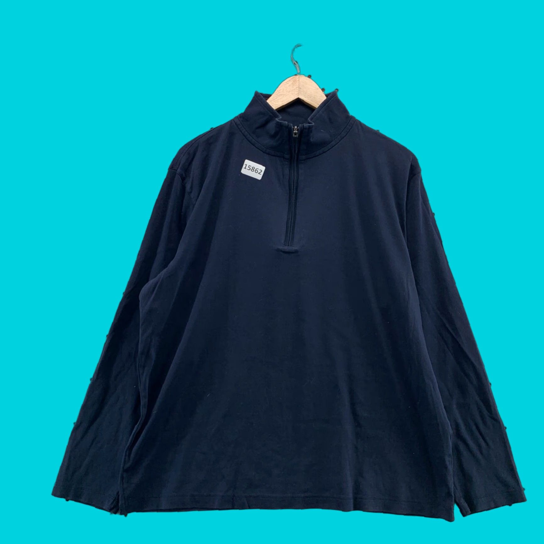 Banana Republic Banana Republic Sweater Mens Extra Large Blue Navy 1/4 Zip Casual Size XL Size US XL / EU 56 / 4 - 1 Thumbnail