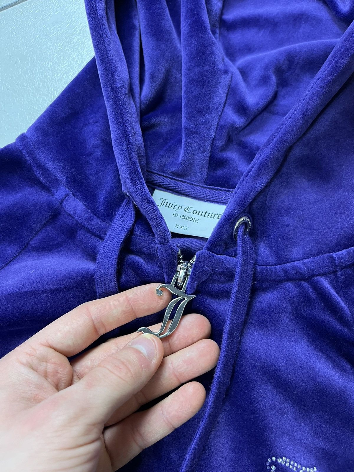 Juicy Couture × Vintage Vintage style y2k Juicy Couture velour tracksuit set velvet Size XXS / US 00 / IT 34 - 19 Thumbnail