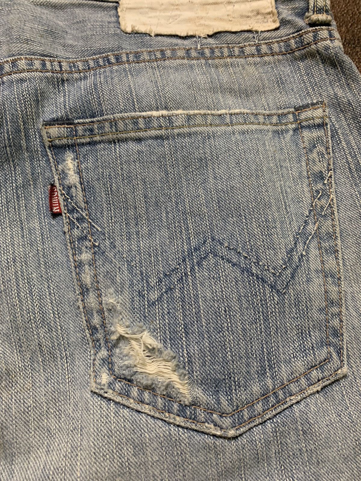 Edwin FLARE vintage edwin distressed denim patchwork sashiko Size US 29 - 15 Thumbnail