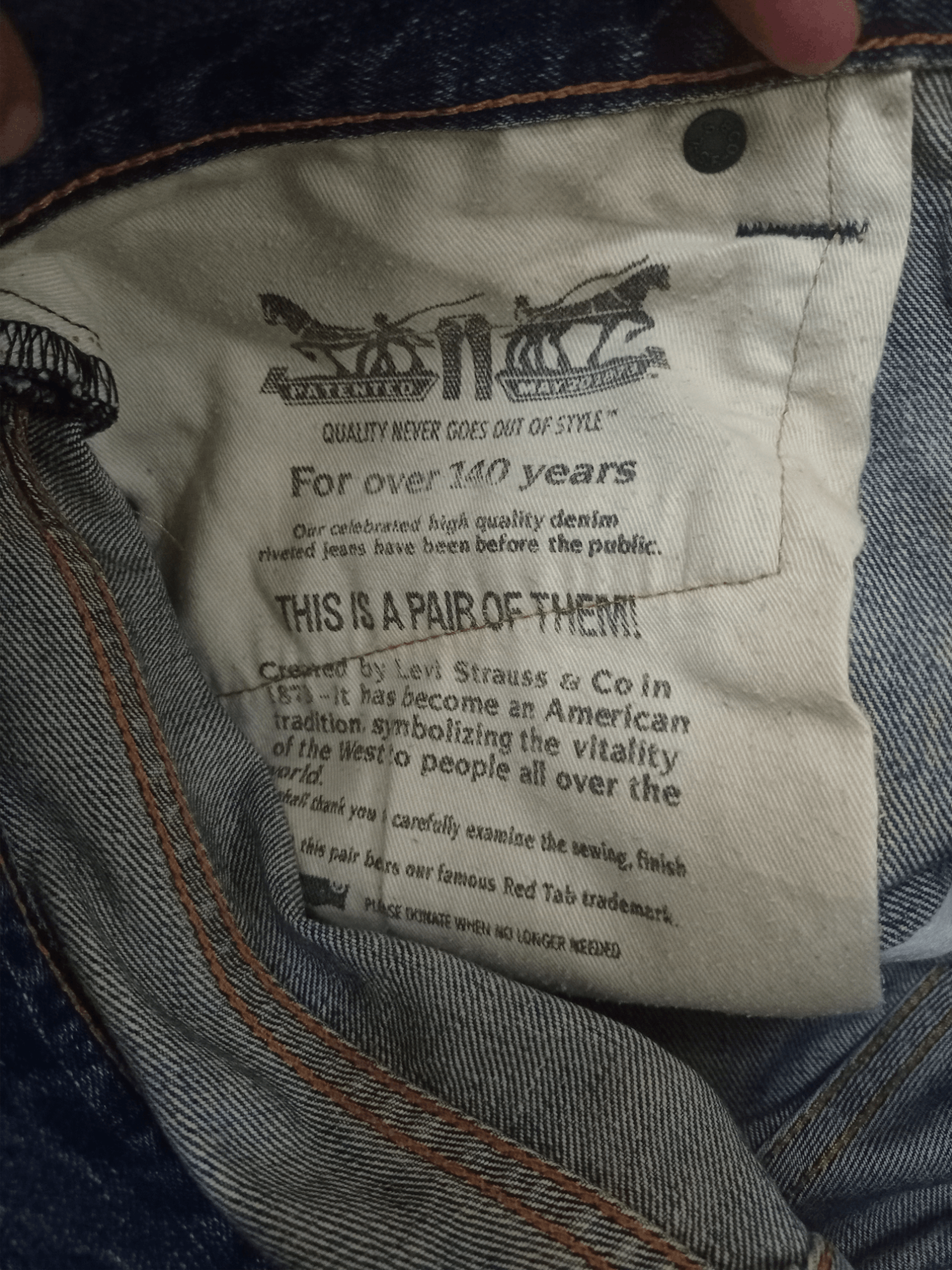 Levi's × Levi's Vintage Clothing Vintage Levis 502 Sashiko Style Patchwork Jeans Size US 30 / EU 46 - 4 Thumbnail