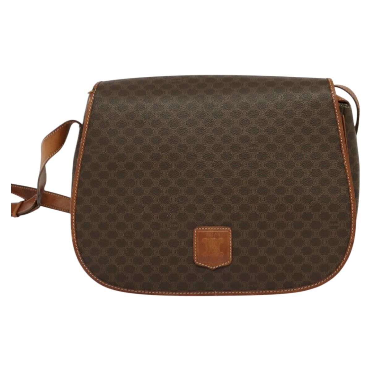 Celine CELINE Macadam Canvas Shoulder Bag Pvc Leather Brown Gold Size ONE SIZE - 2 Thumbnail