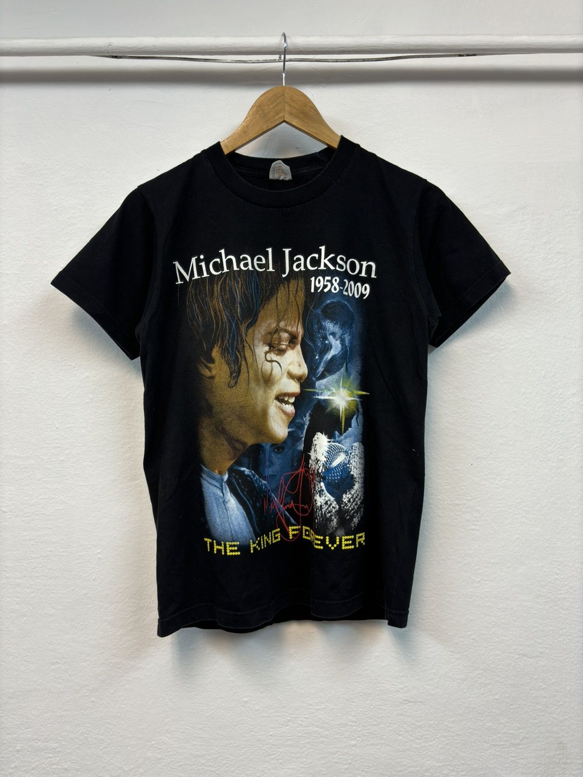 Band Tees × Vintage VINTAGE 00s MICHAEL JACKSON KING POP 1958-2009 MEMORIAL TEE Size US M / EU 48-50 / 2 - 1 Thumbnail