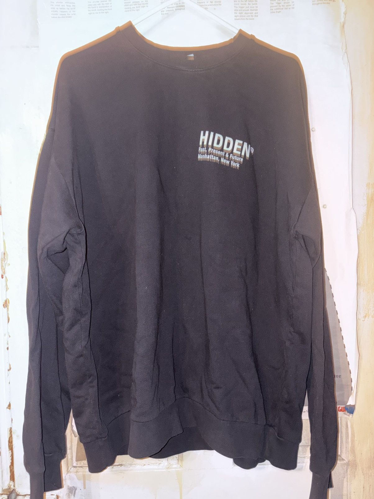 HIDDEN Hidden NY Black Crewneck Sweatshirt XL Embroidered Size US XL / EU 56 / 4 - 4 Thumbnail