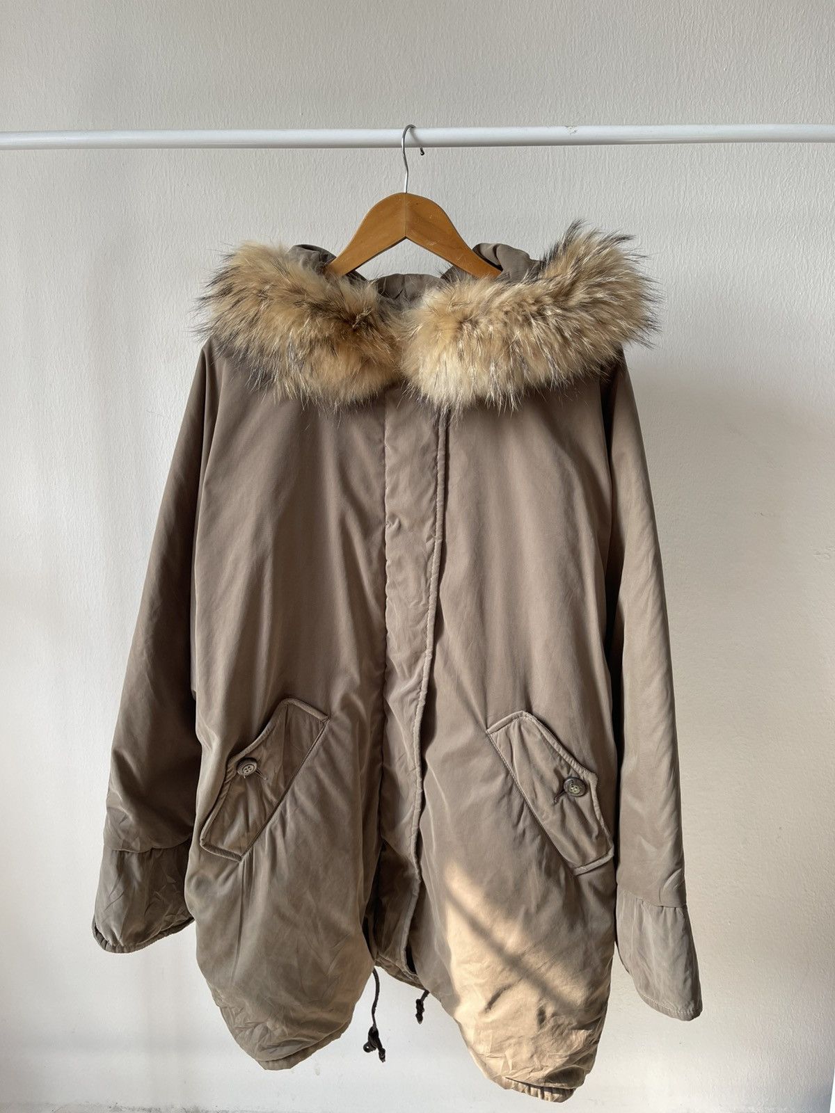Vintage Max Mara Fur Hoodie Jacket