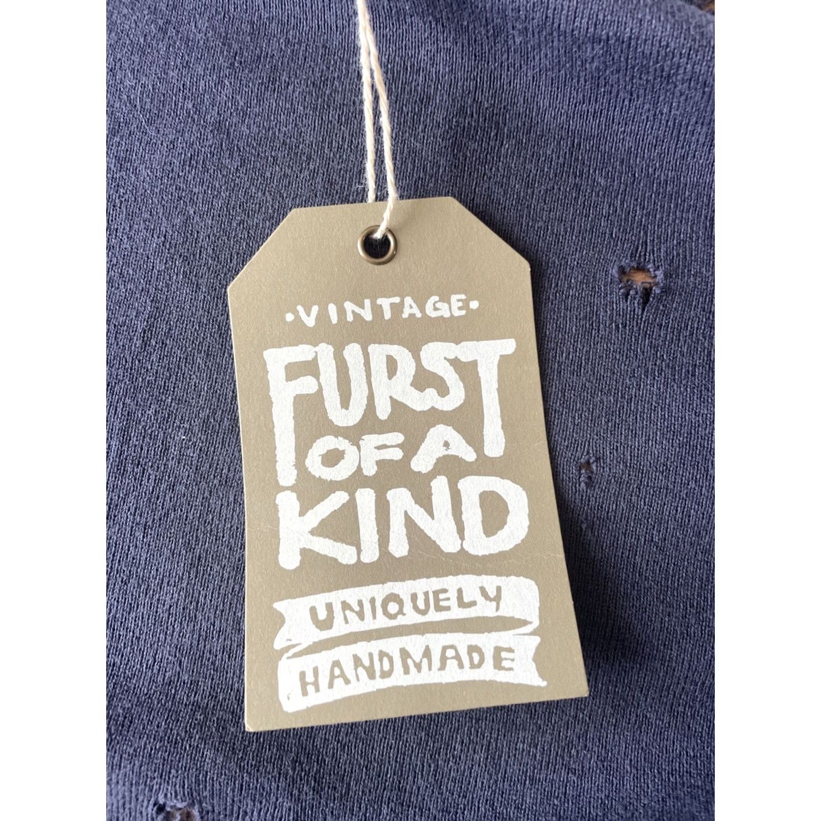 Vintage VINTAGE Furst of a Kind Cardigan Shirt One Size Blue Grunge Punk 90s Bohemian City Womens Size ONE SIZE - 4 Thumbnail