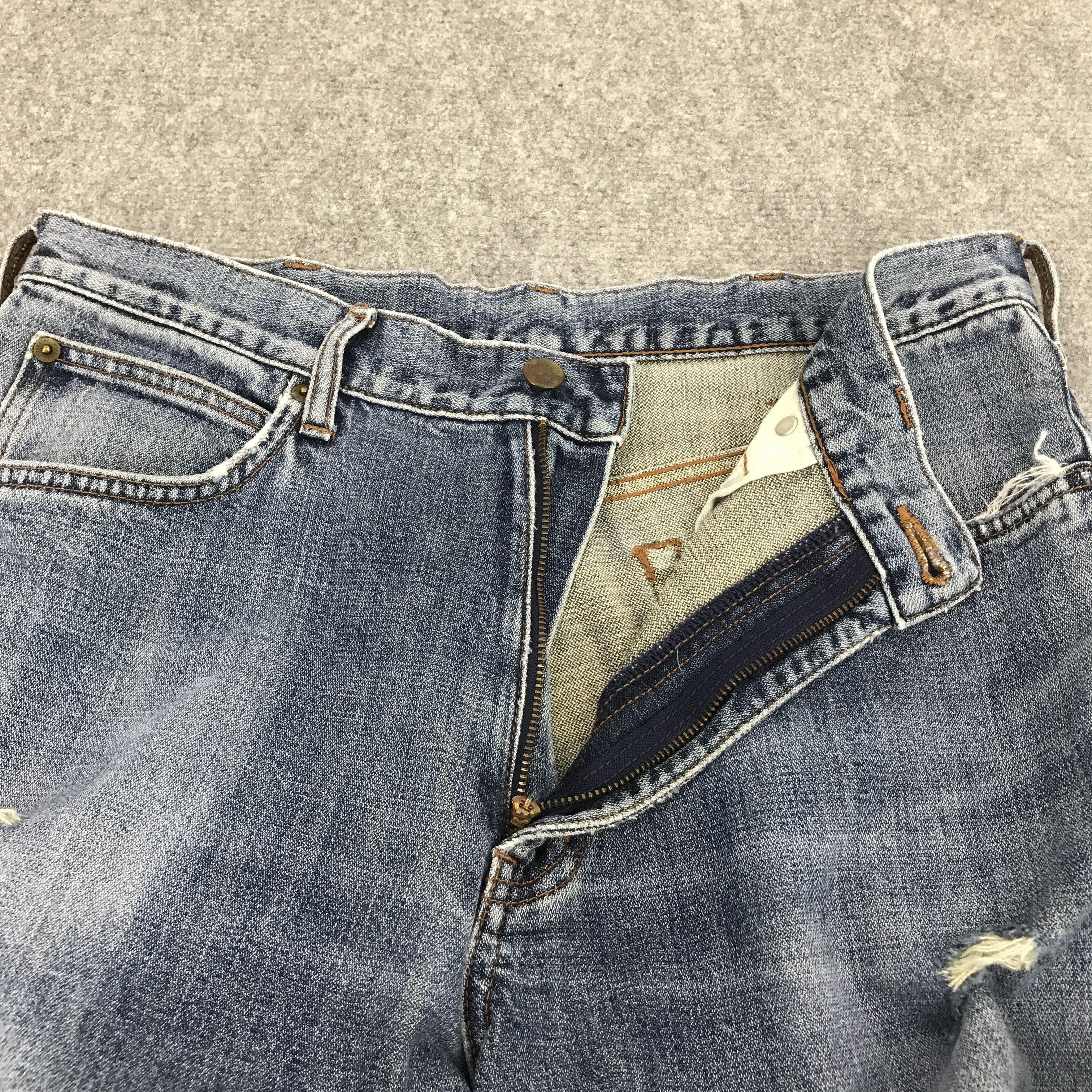 Japanese Brand × Wrangler FLARE WRANGLER DENIM BOOTCUT DISTRESSED JENAS PANTS Size US 33 - 7 Thumbnail